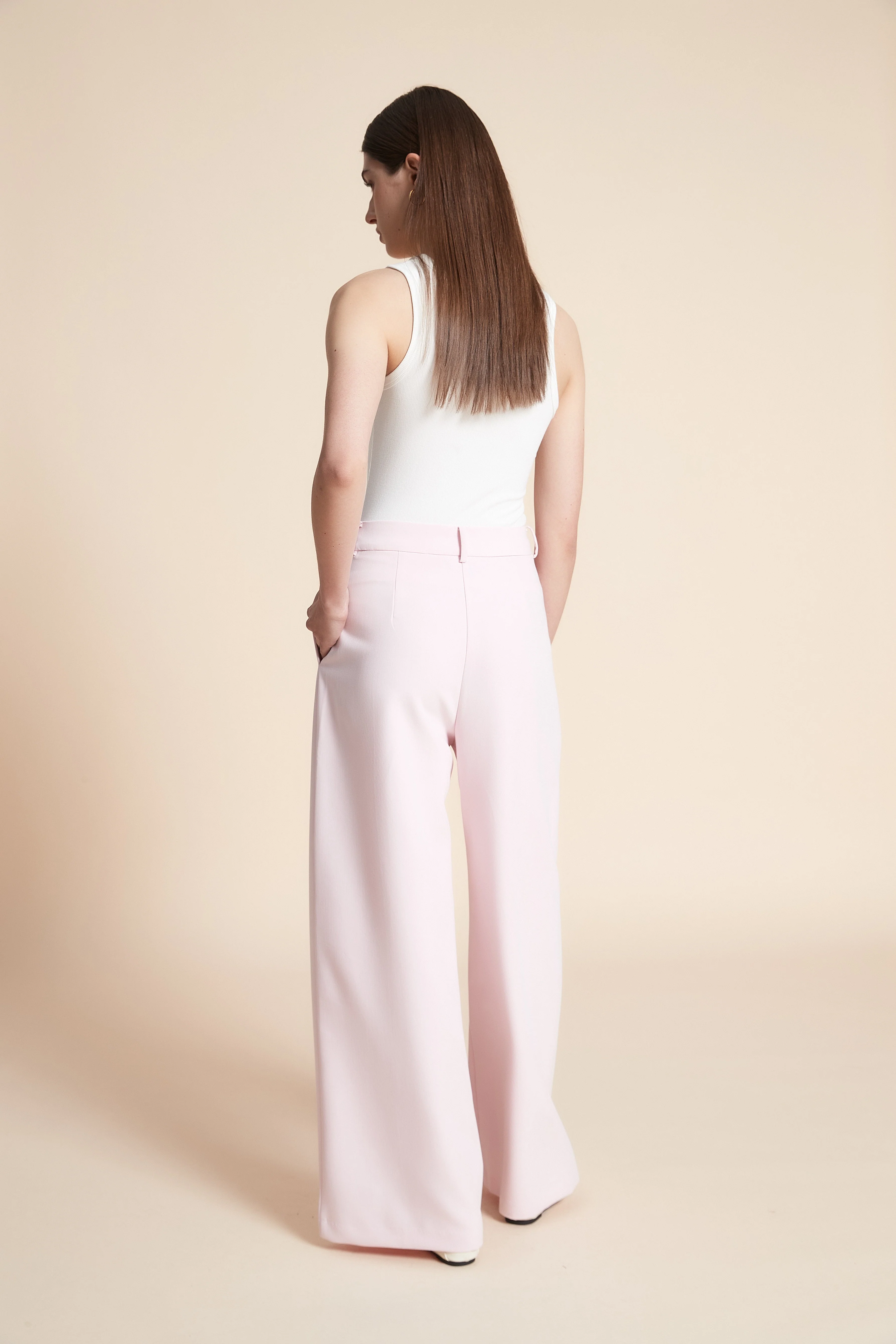 Plain Straight Leg Trousers - Image 6