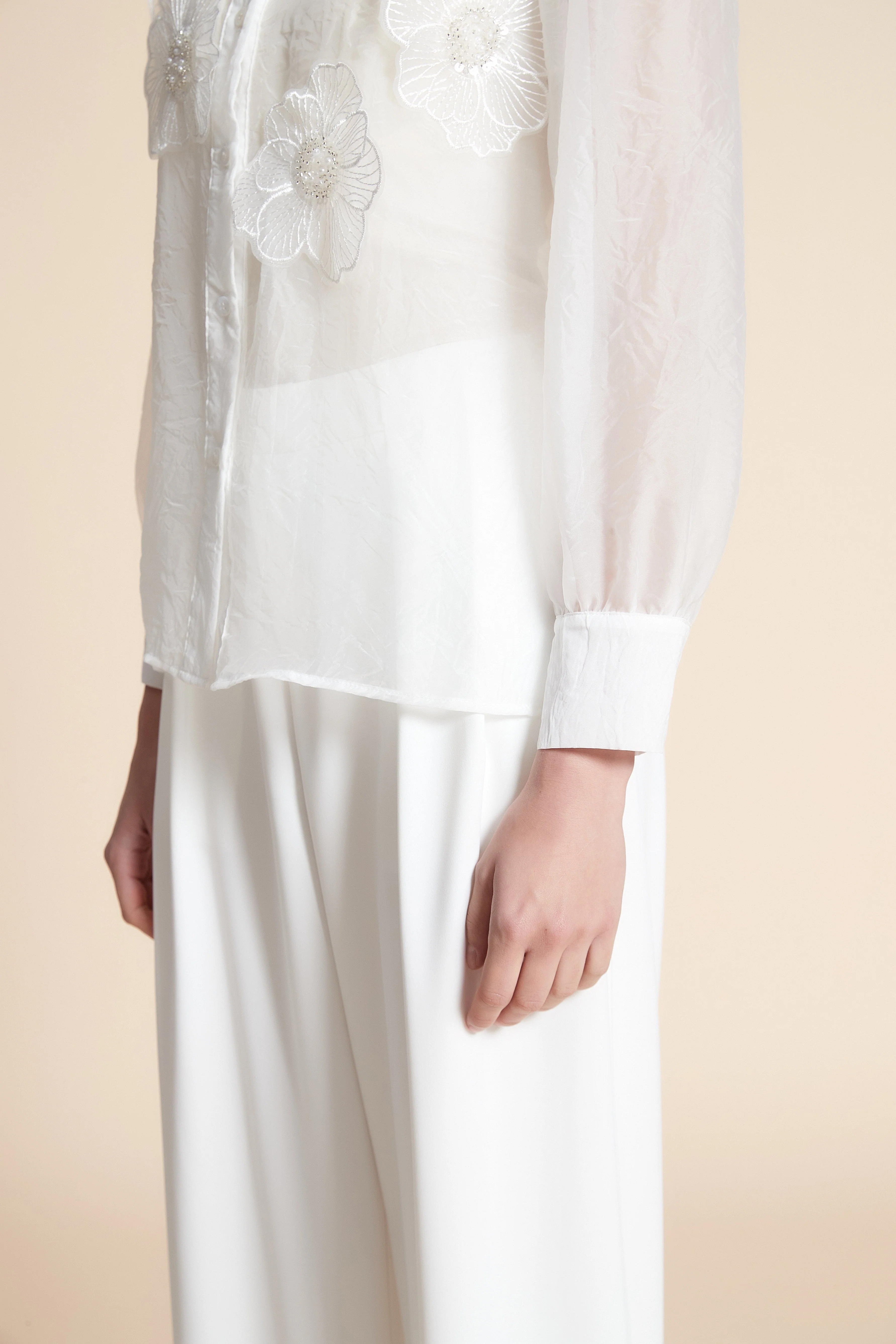 Floral Long Sleeve Waist-Length Shirt - Image 6