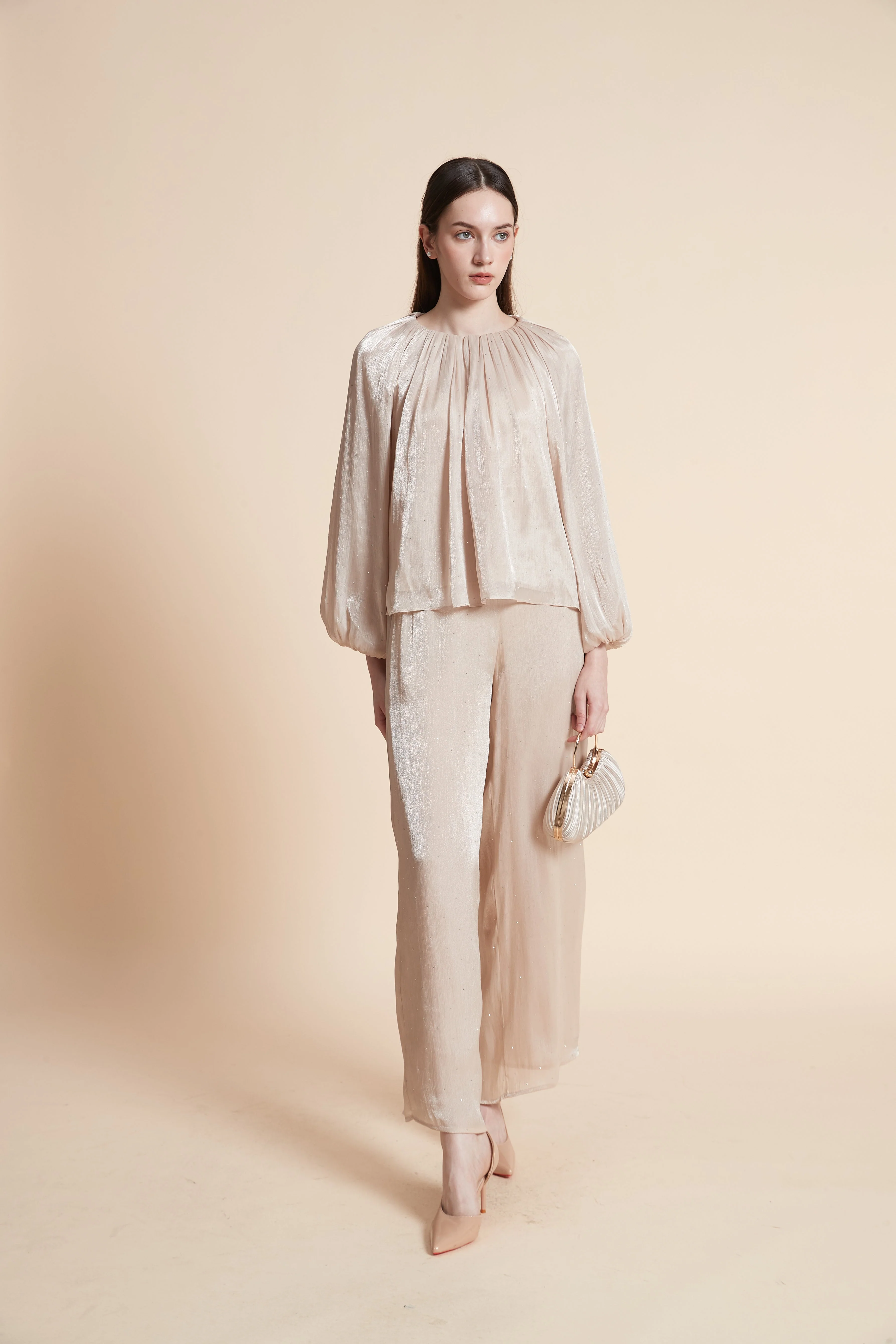 Solid Long Sleeve Blouse - Image 10