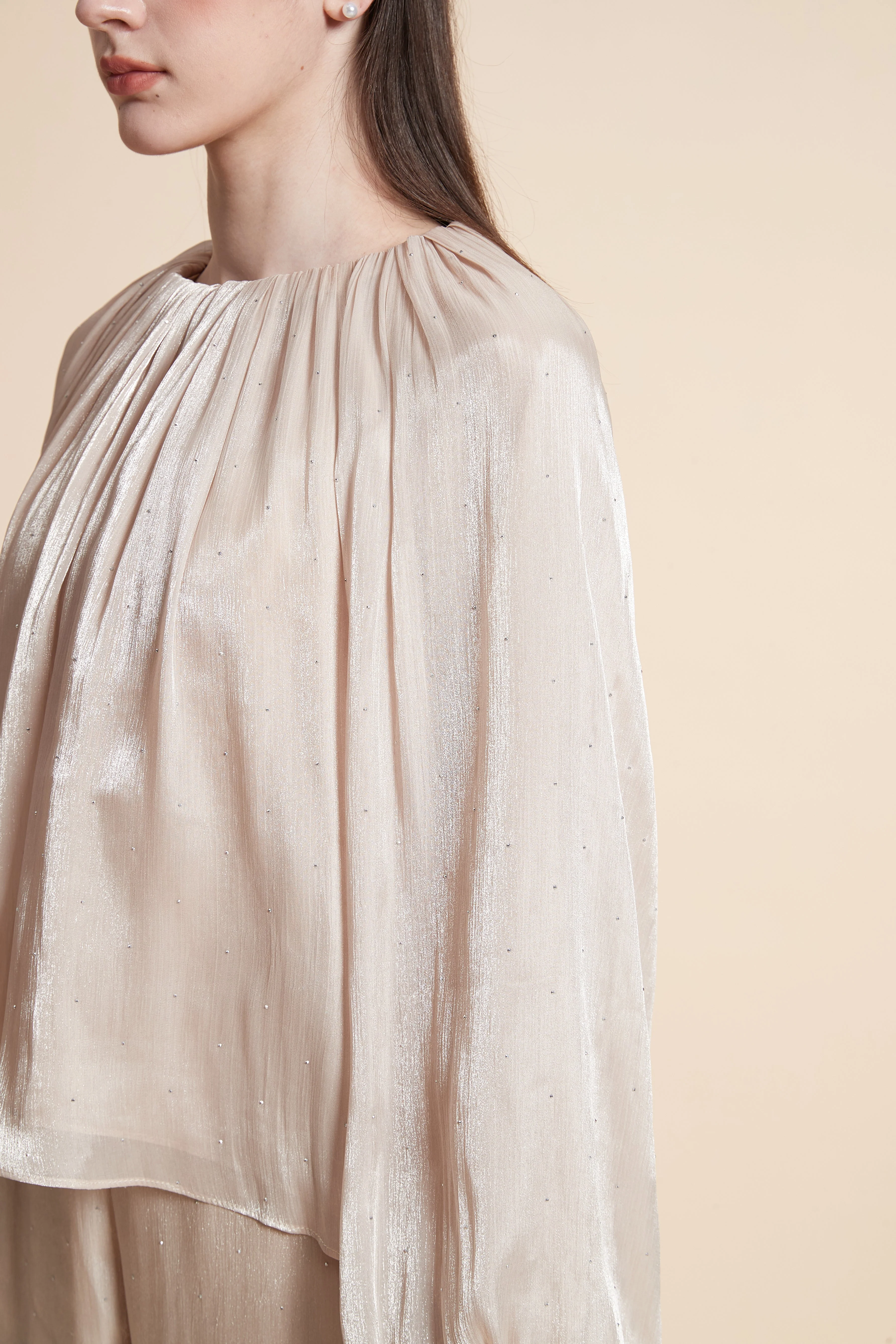 Solid Long Sleeve Blouse - Image 11