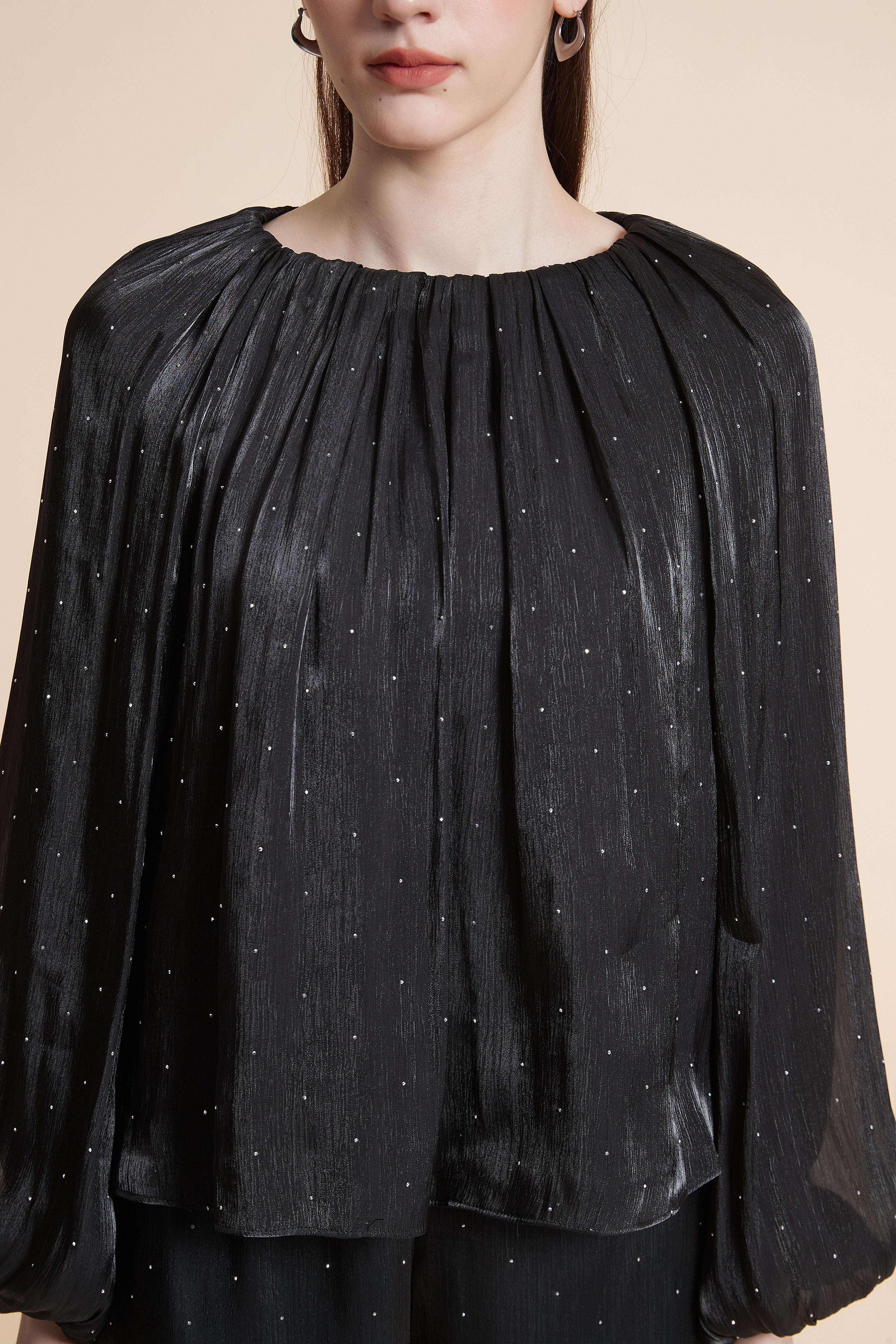 Solid Long Sleeve Blouse - Image 5