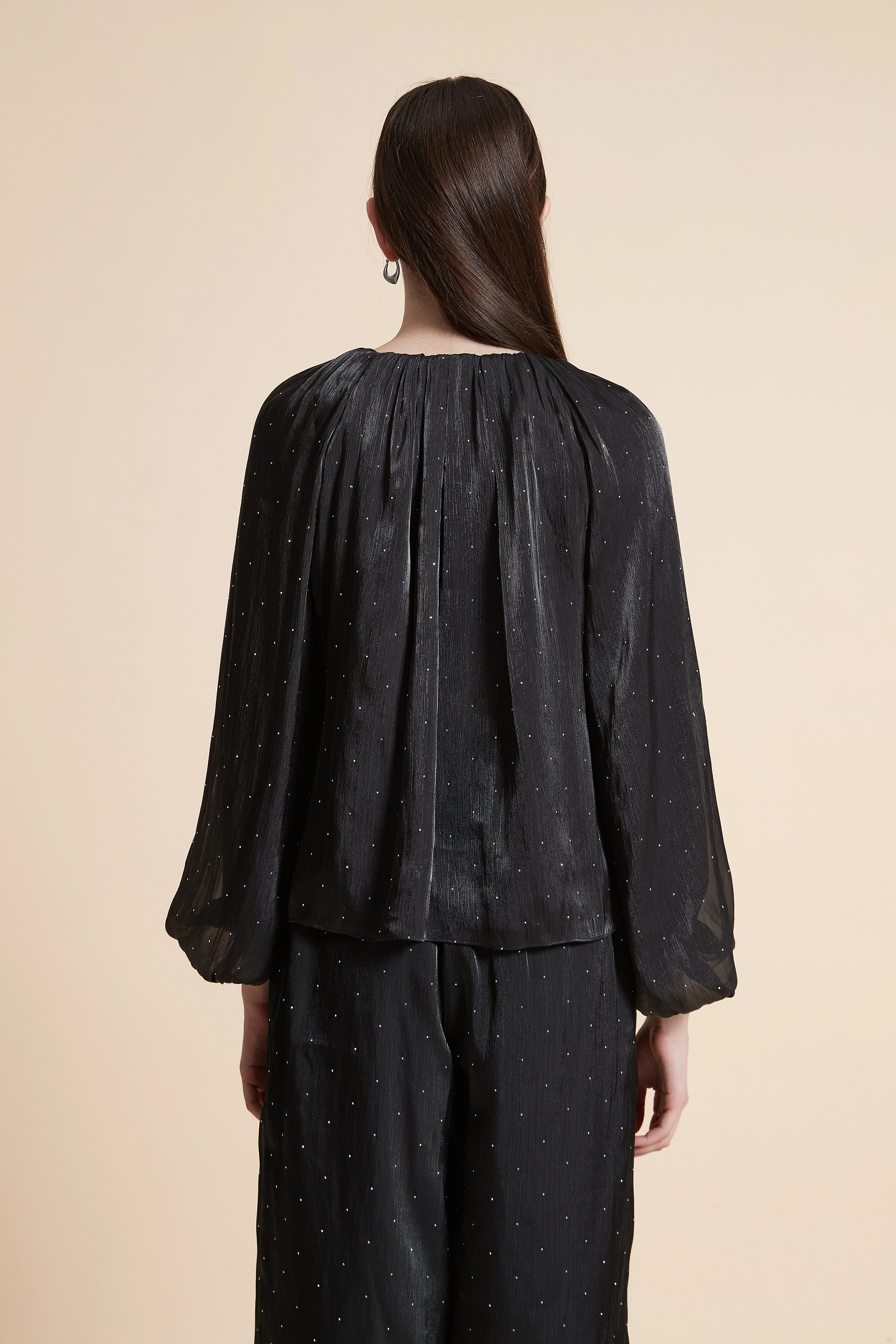 Solid Long Sleeve Blouse - Image 6