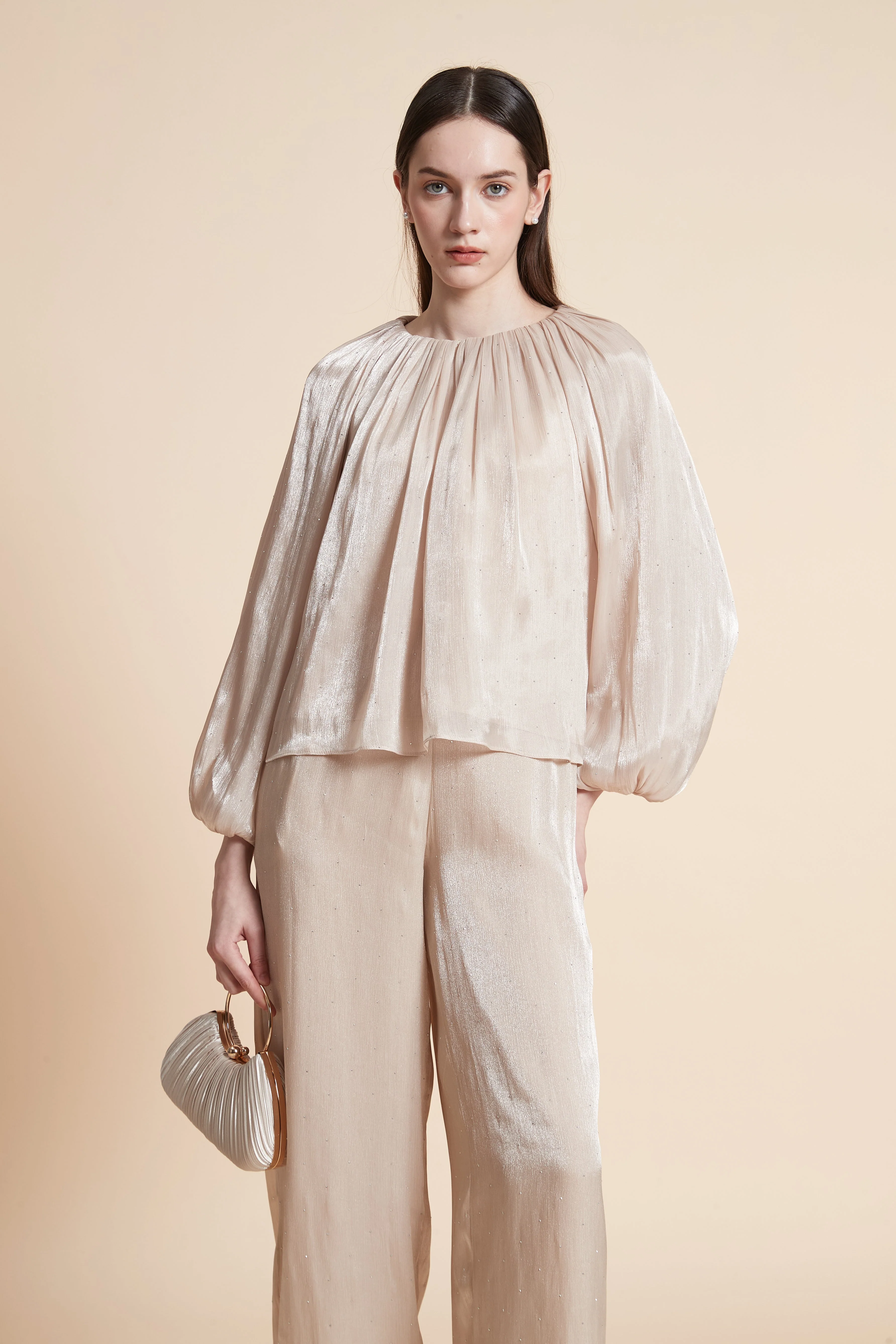 Solid Long Sleeve Blouse - Image 7