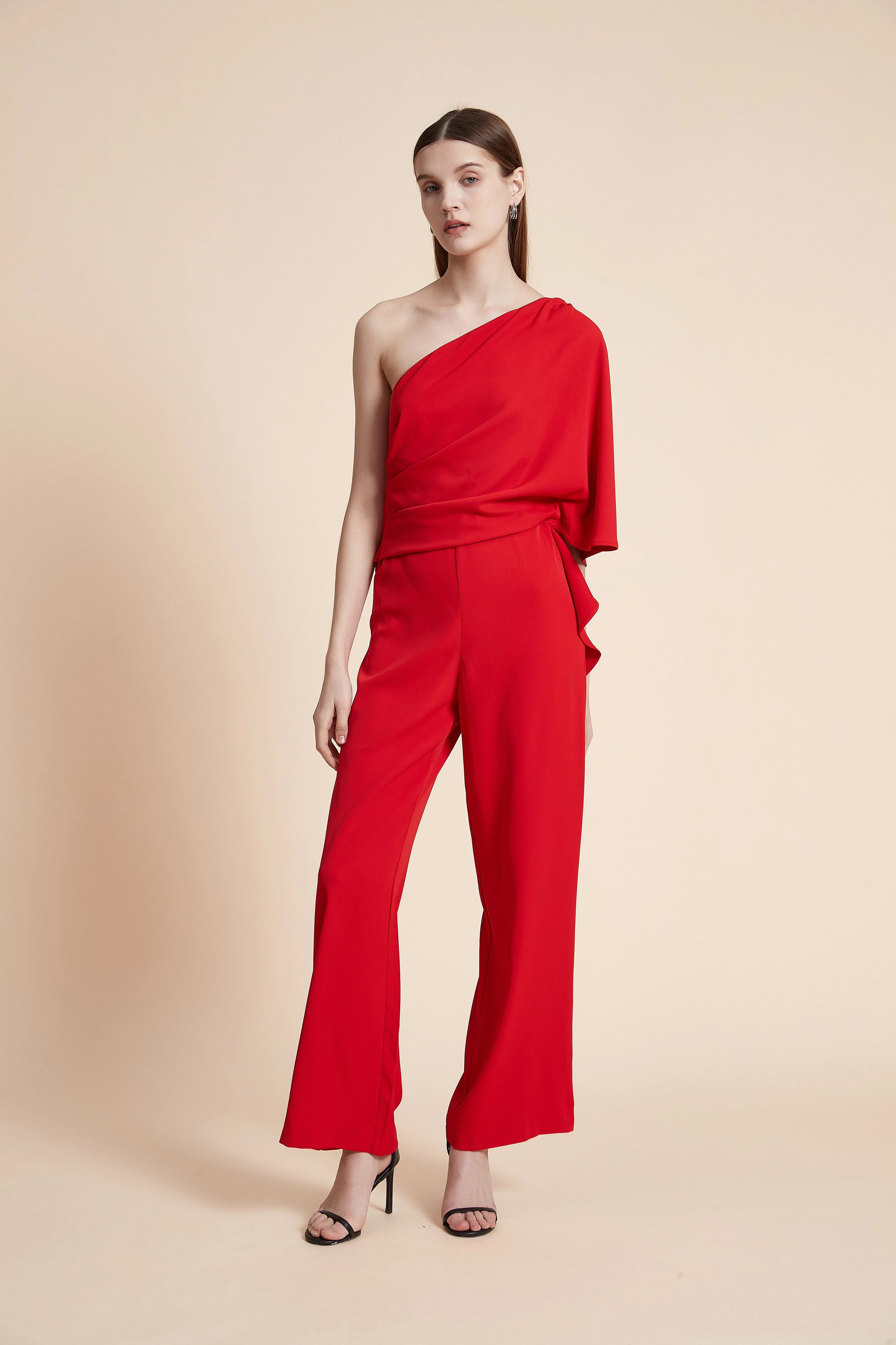 Solid Off-Shoulder Jumpsuit - Image 2