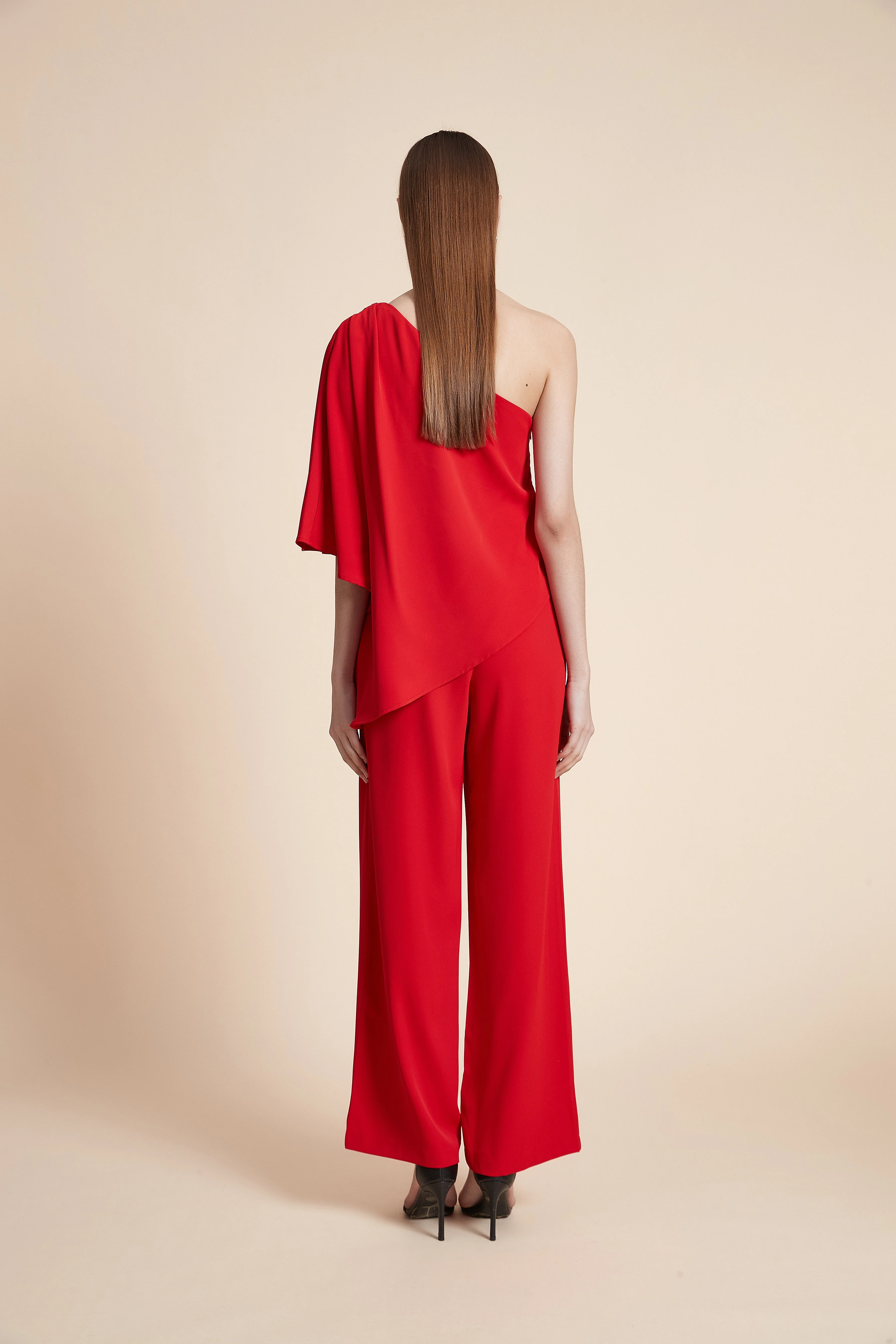 Solid Off-Shoulder Jumpsuit - Image 5
