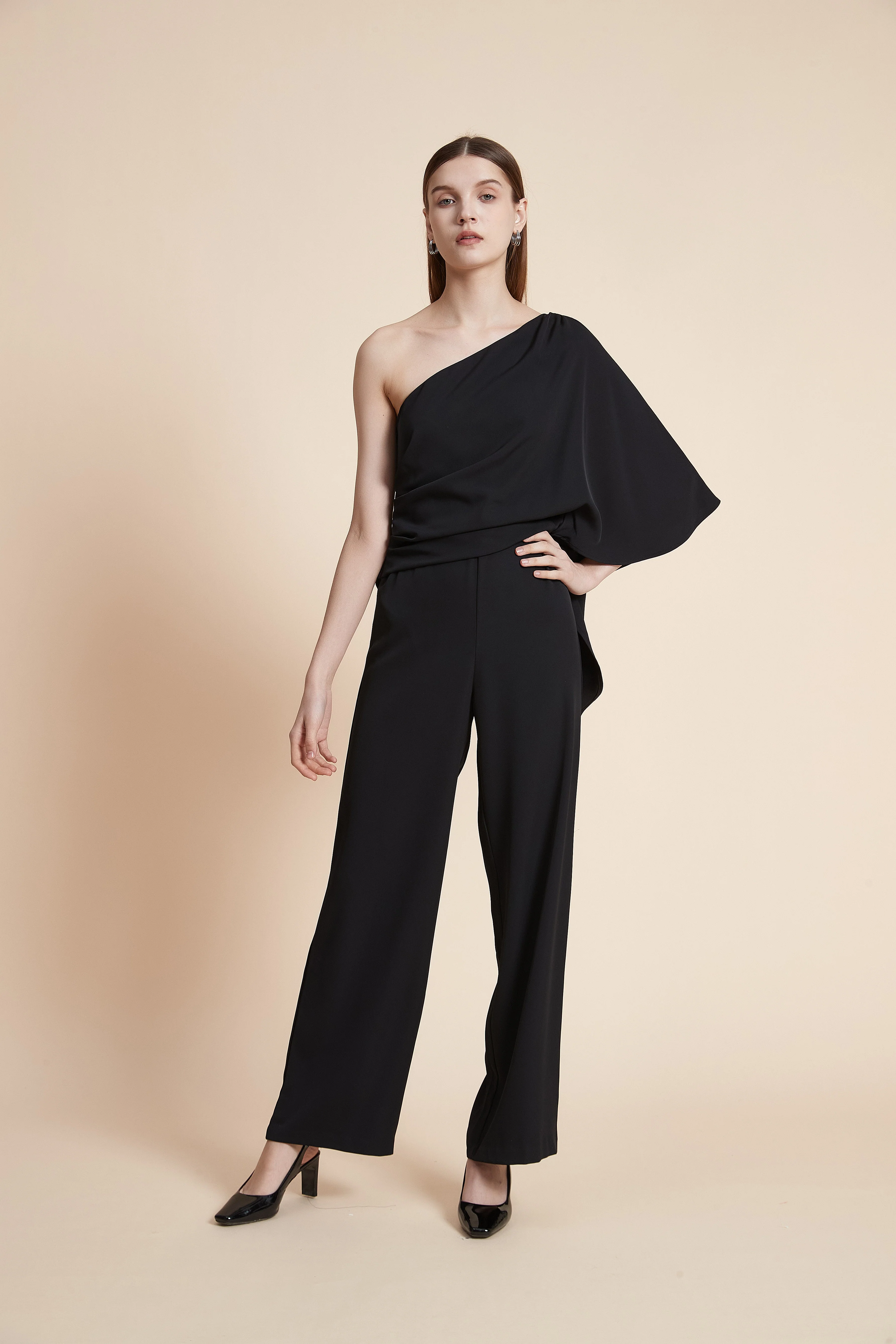 Solid Off-Shoulder Jumpsuit - Image 6