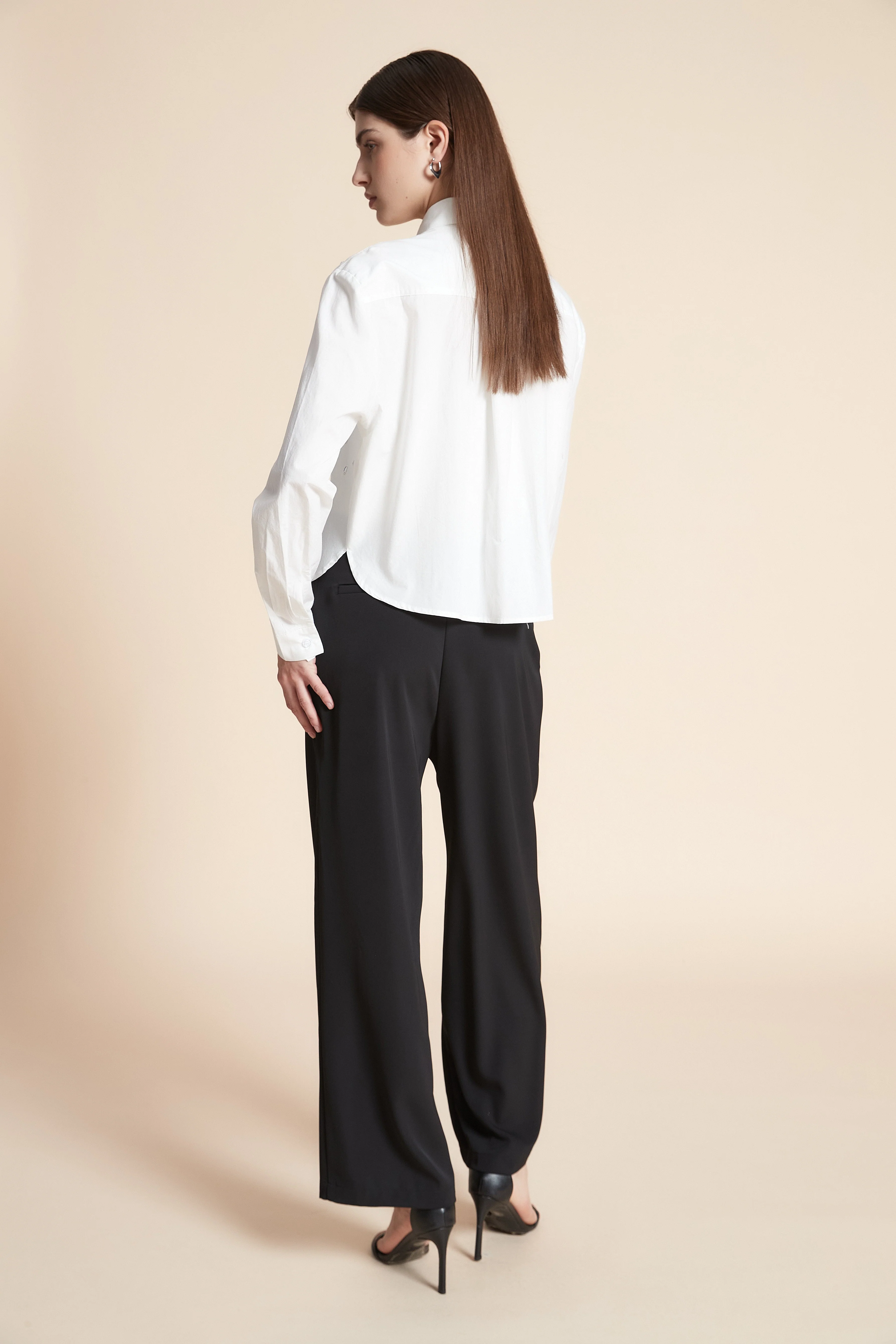 Long Sleeve Plain Shirt with Stones - Image 6