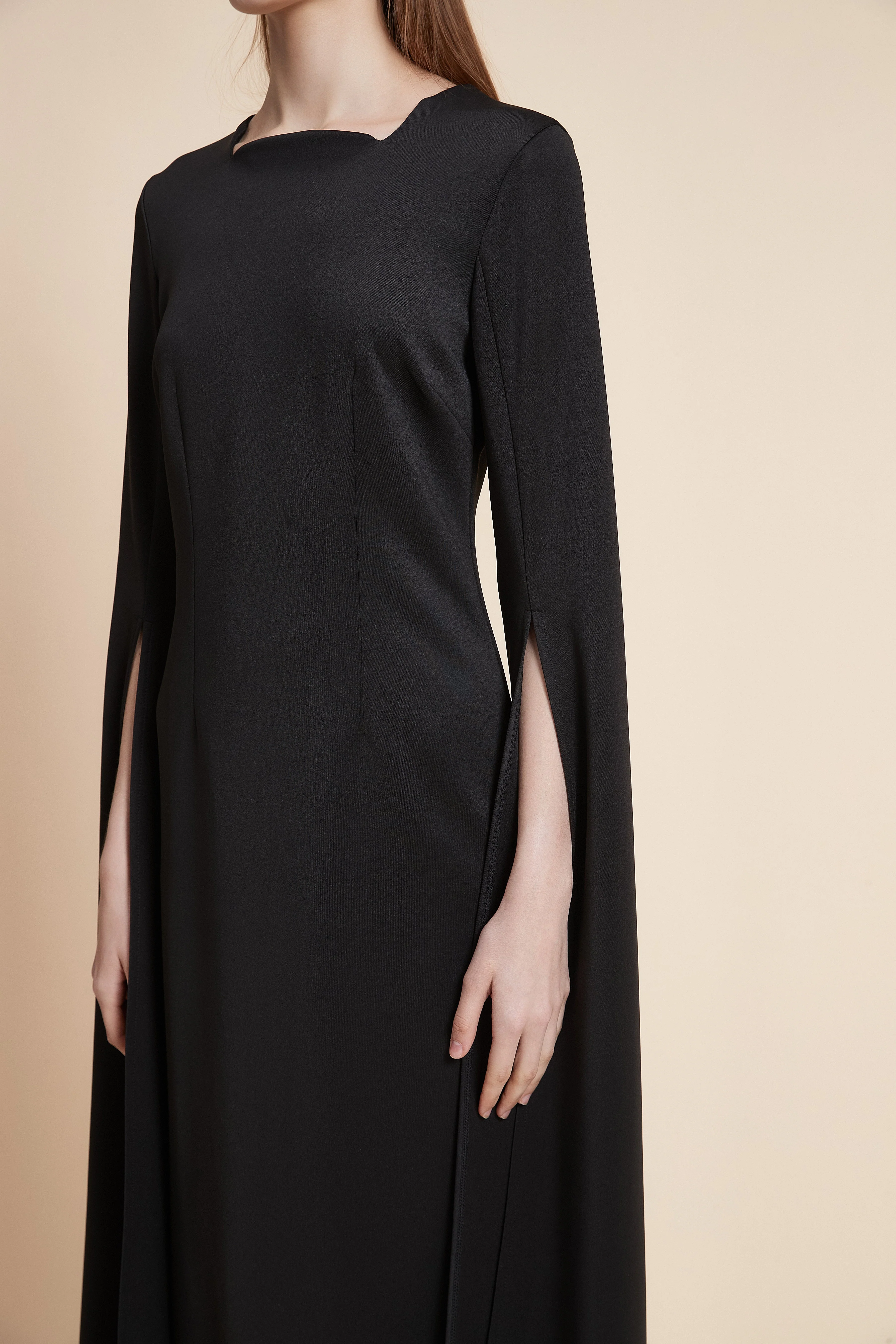 Plain Long Sleeve Maxi Dress - Image 4