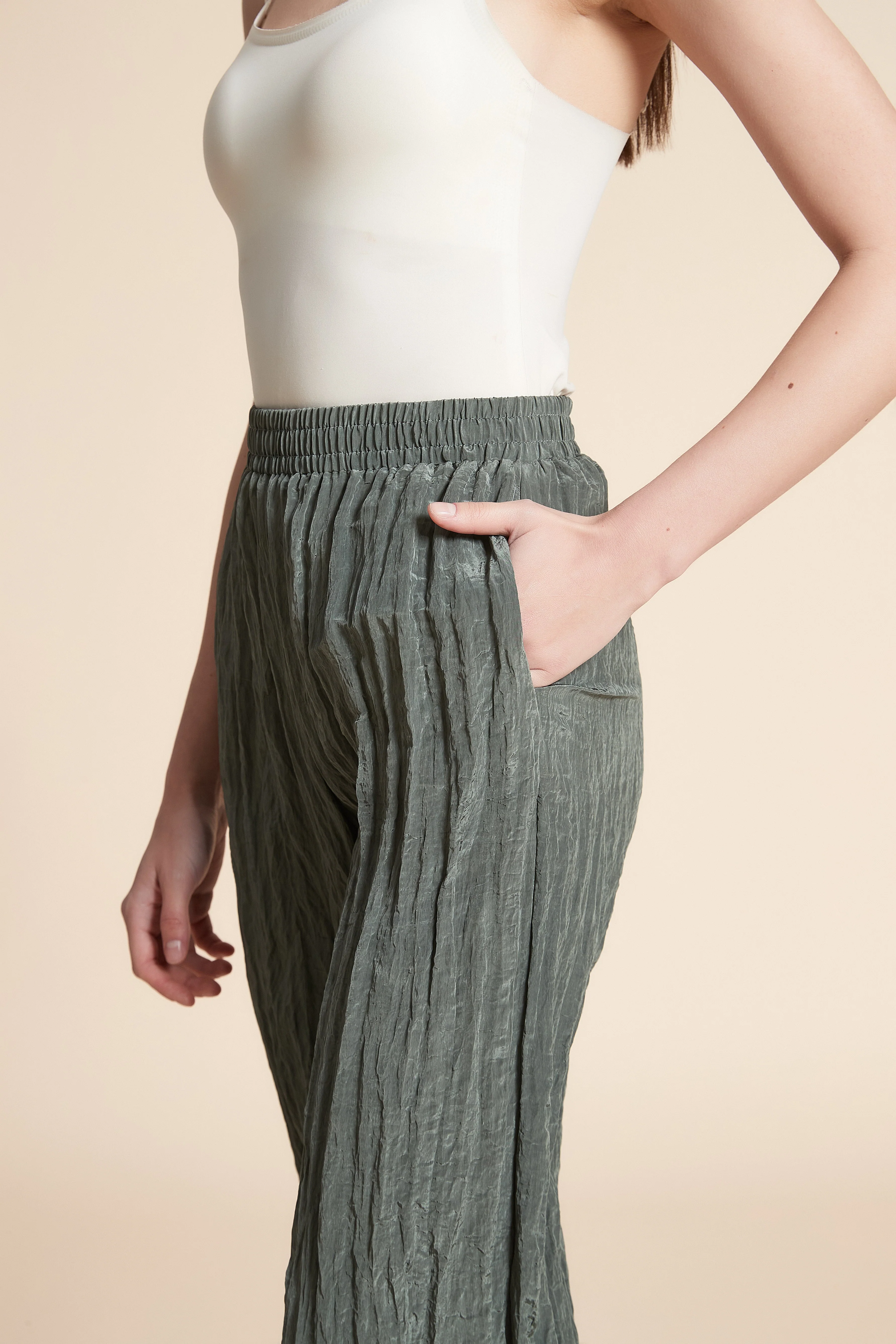 Solid Straight Leg Trousers - Image 5