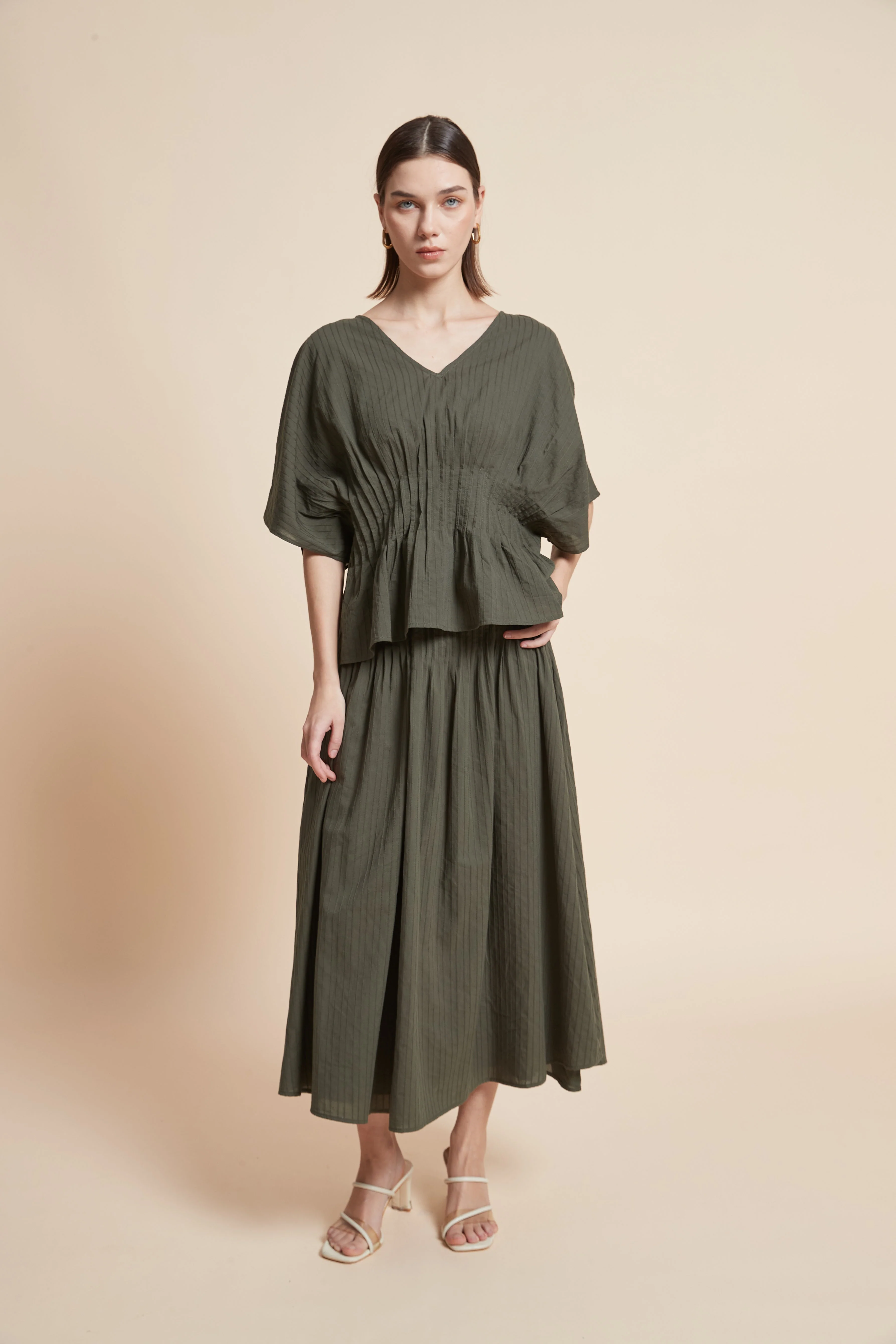 Print Half-Sleeve Ruffled Top - Image 3