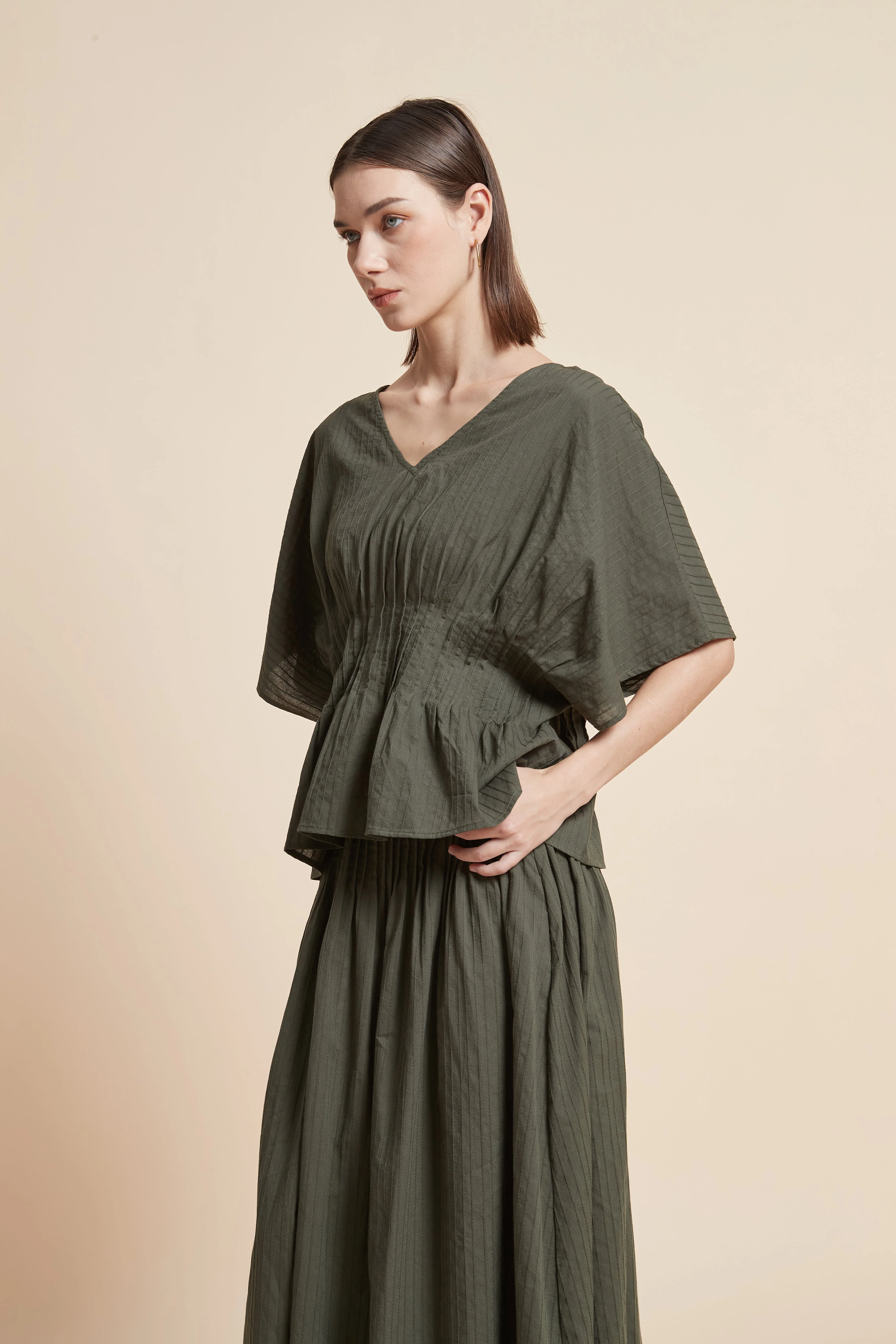 Print Half-Sleeve Ruffled Top - Image 4
