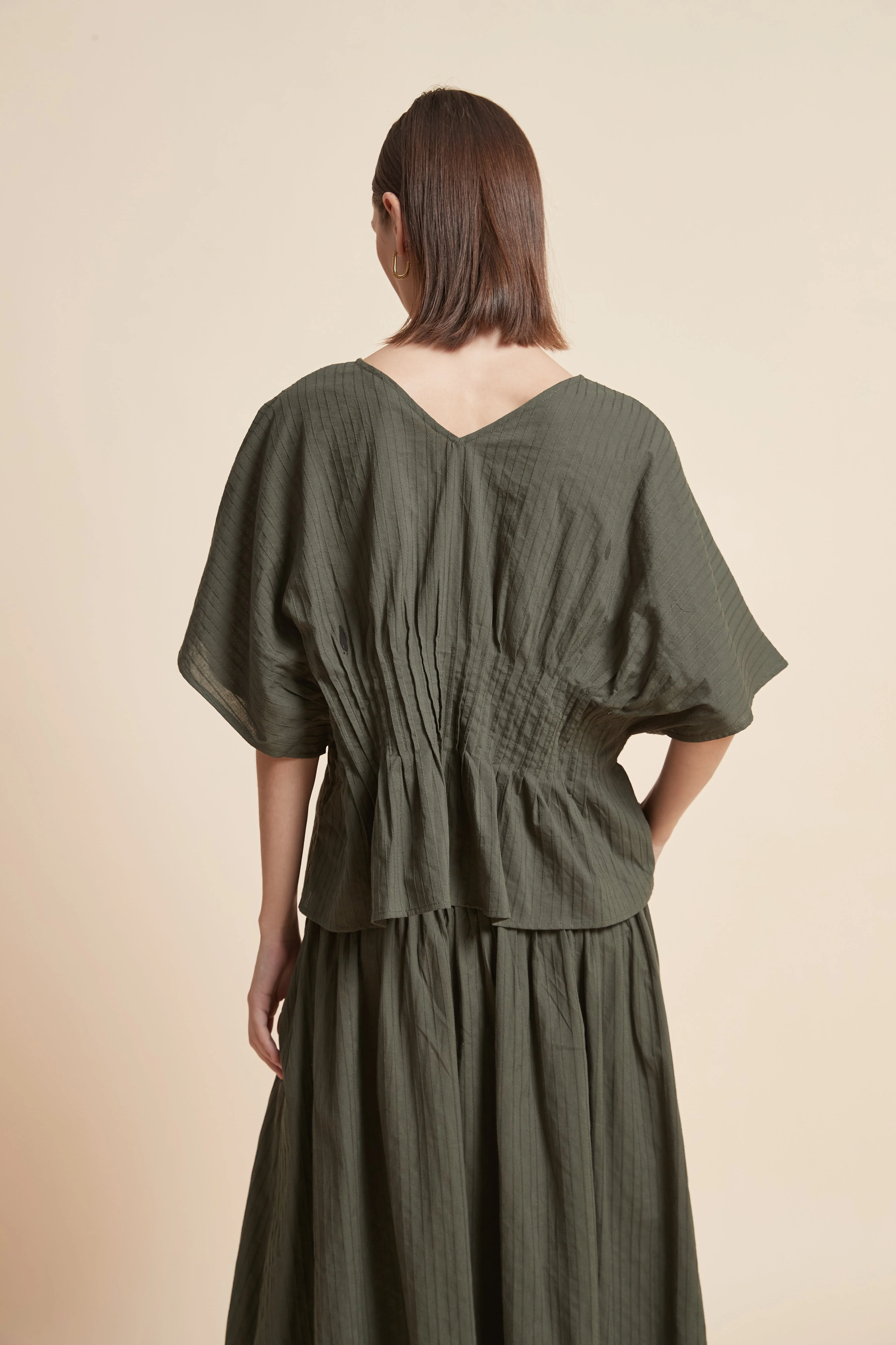 Print Half-Sleeve Ruffled Top - Image 5