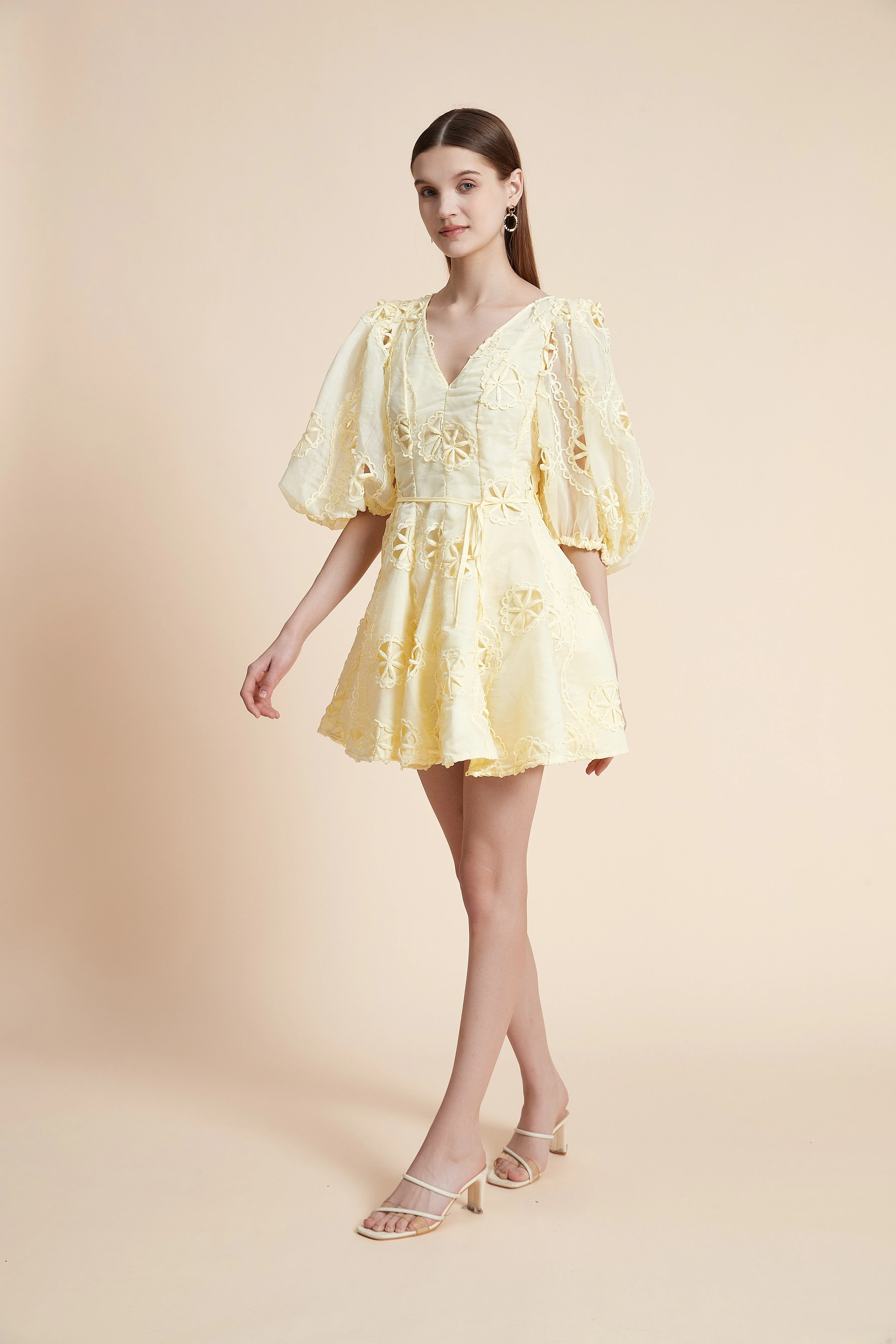 Embroidered Short Dress - Image 2