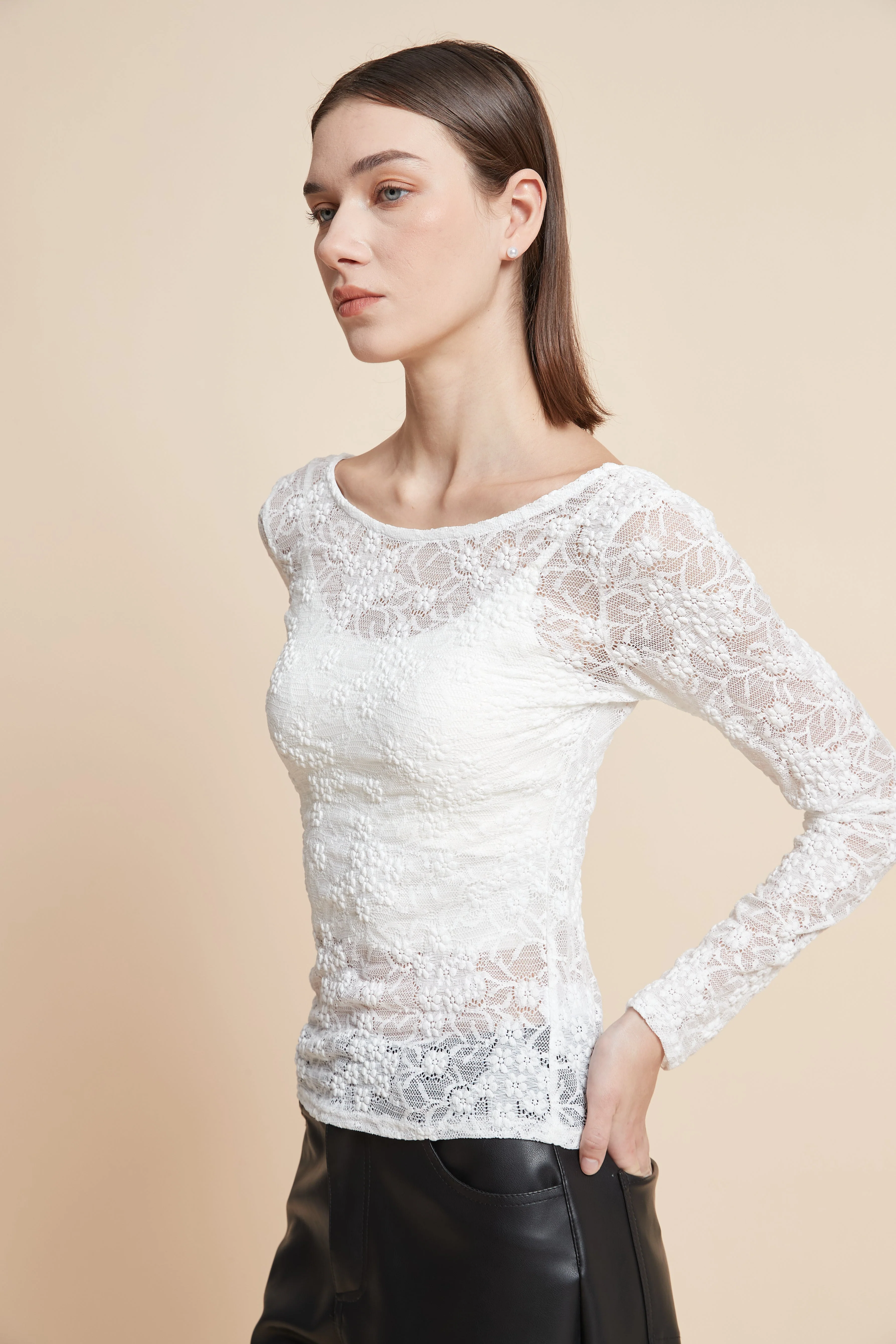Open Back Long Sleeve Top - Image 4
