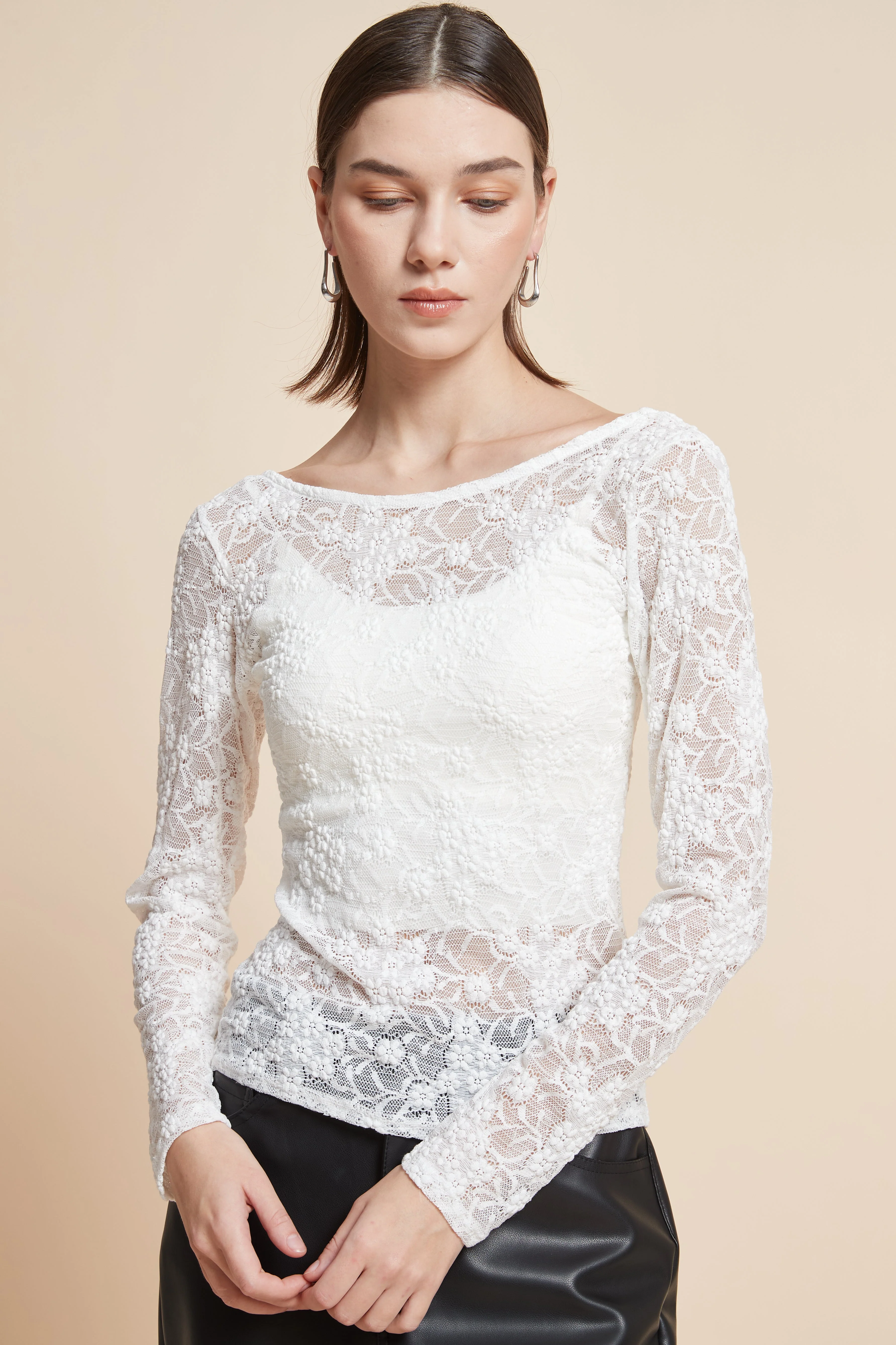 Open Back Long Sleeve Top - Image 5