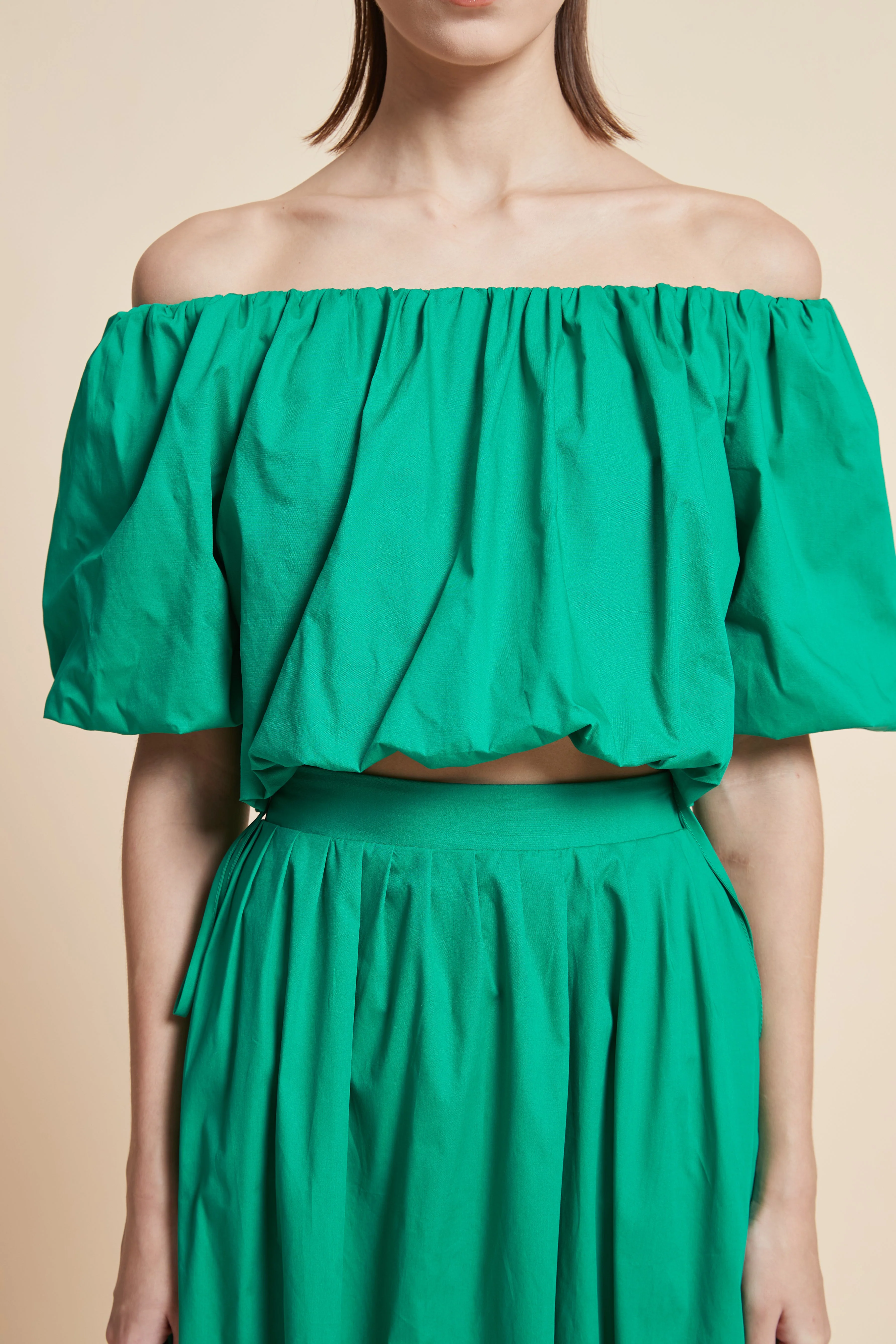 Plain Ruffled Off-Shoulder Top - Image 7
