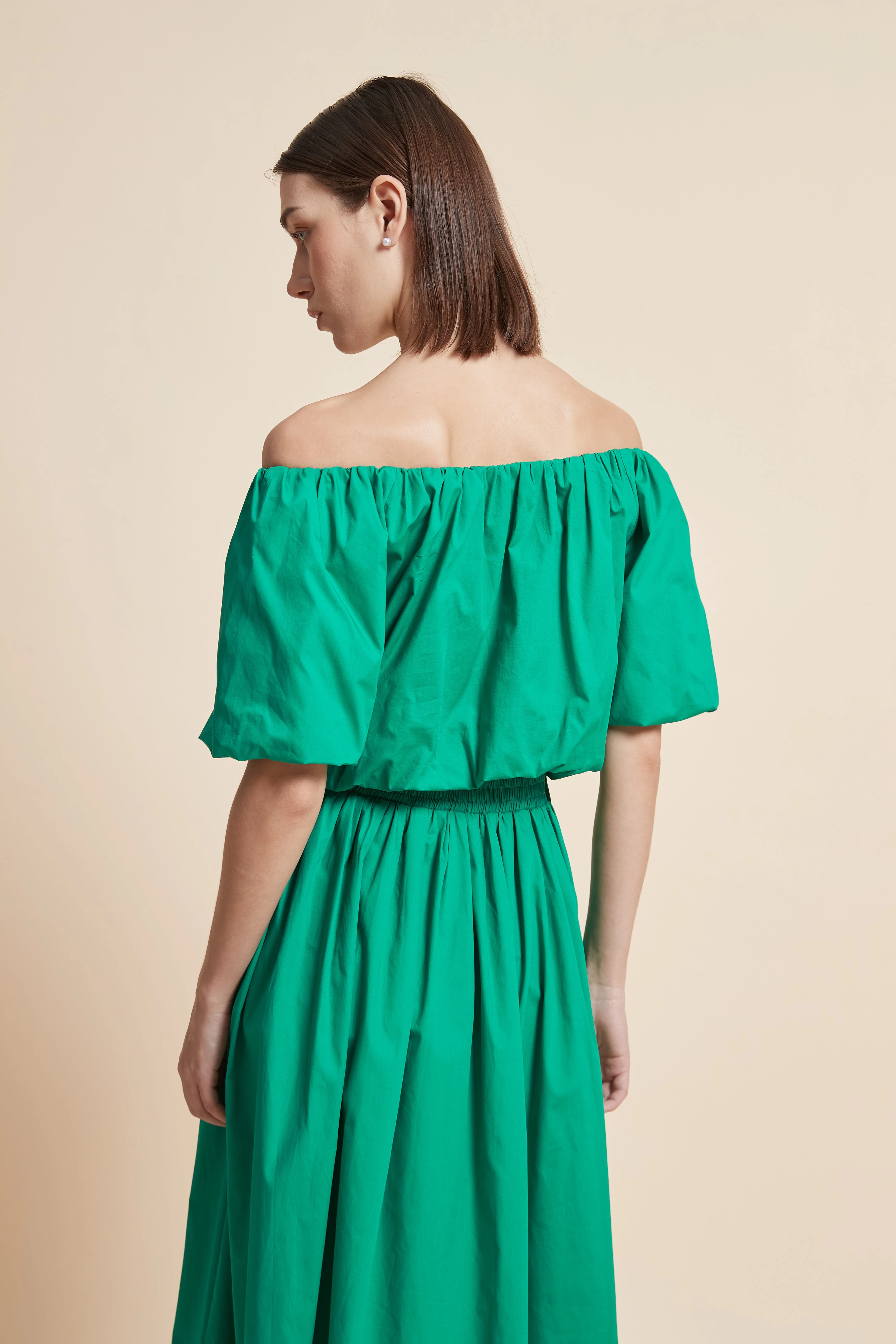 Plain Ruffled Off-Shoulder Top - Image 8