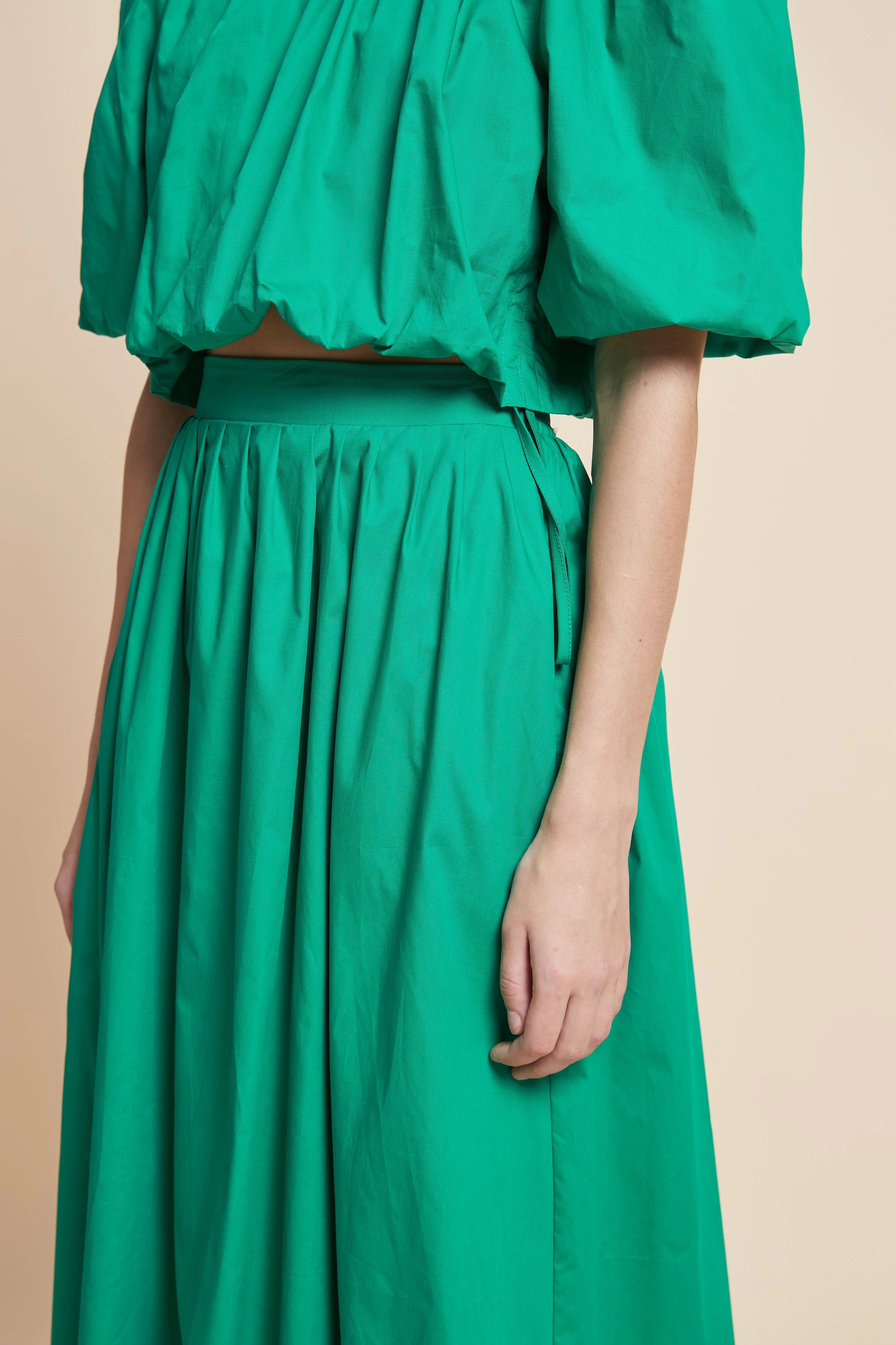 Plain Flared Midi Skirt - Image 8