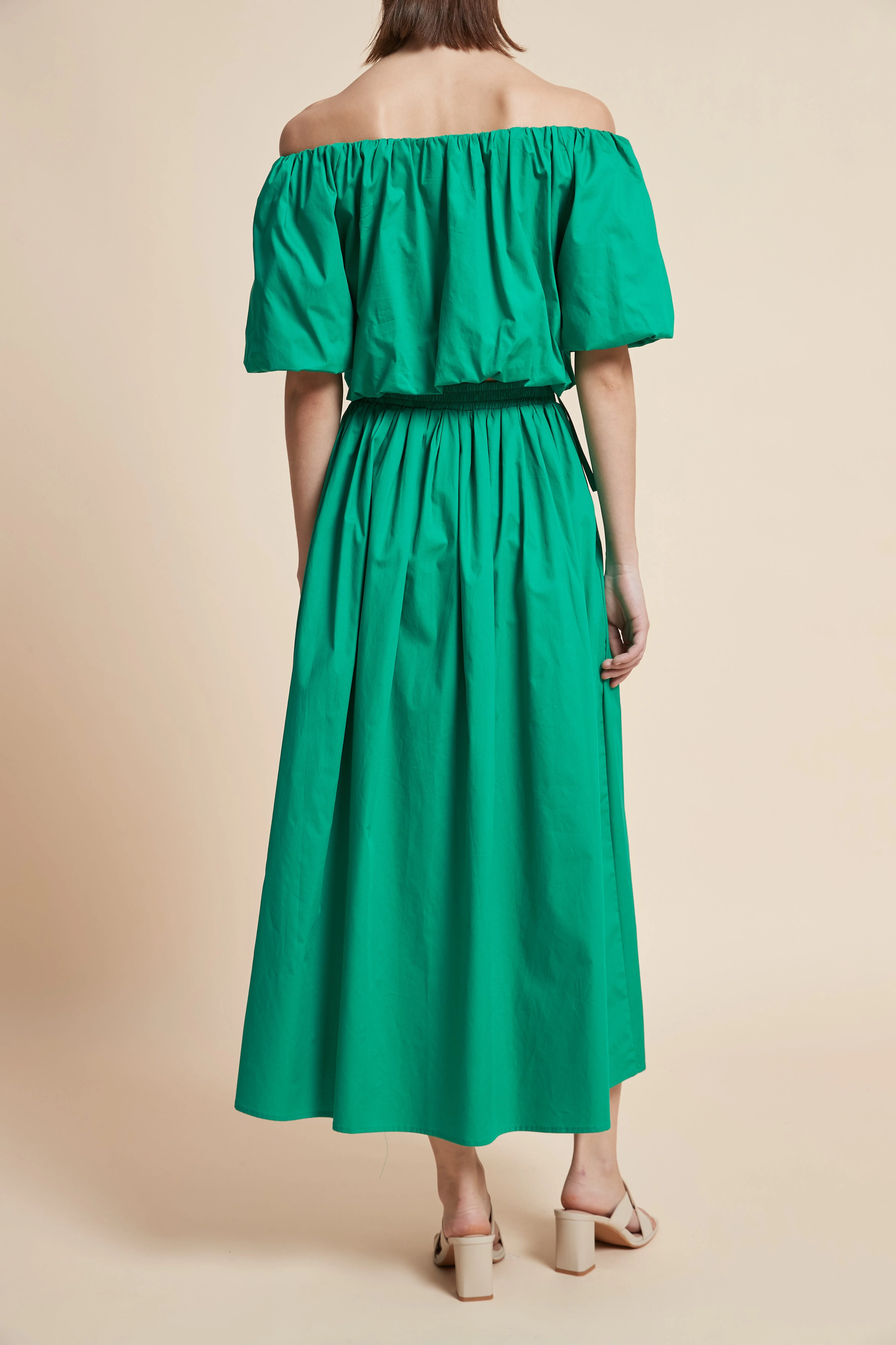 Plain Flared Midi Skirt - Image 9