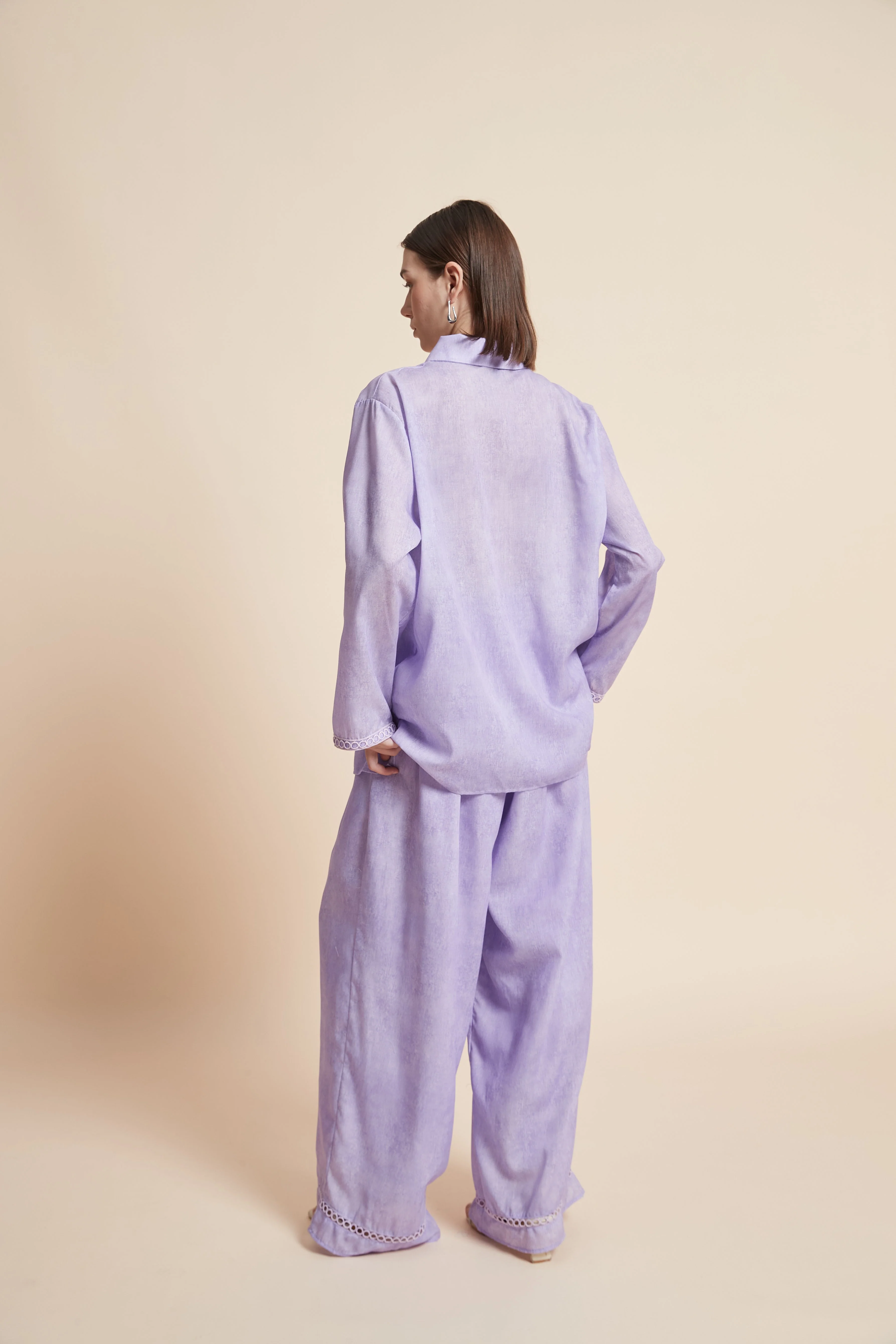 Long-sleeved plain waist-length shirt - Image 9