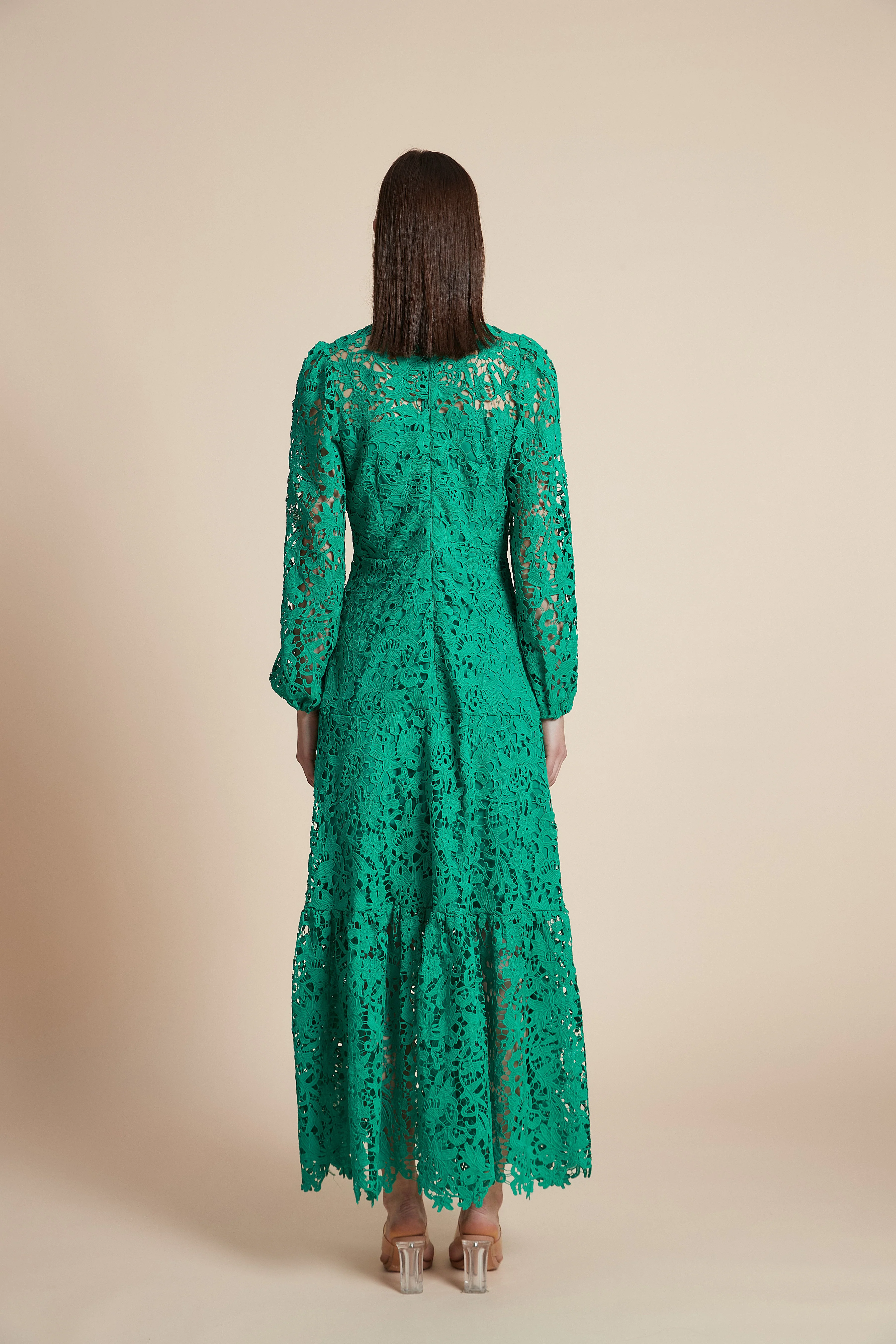 Long-sleeve lace maxi dress - Image 6