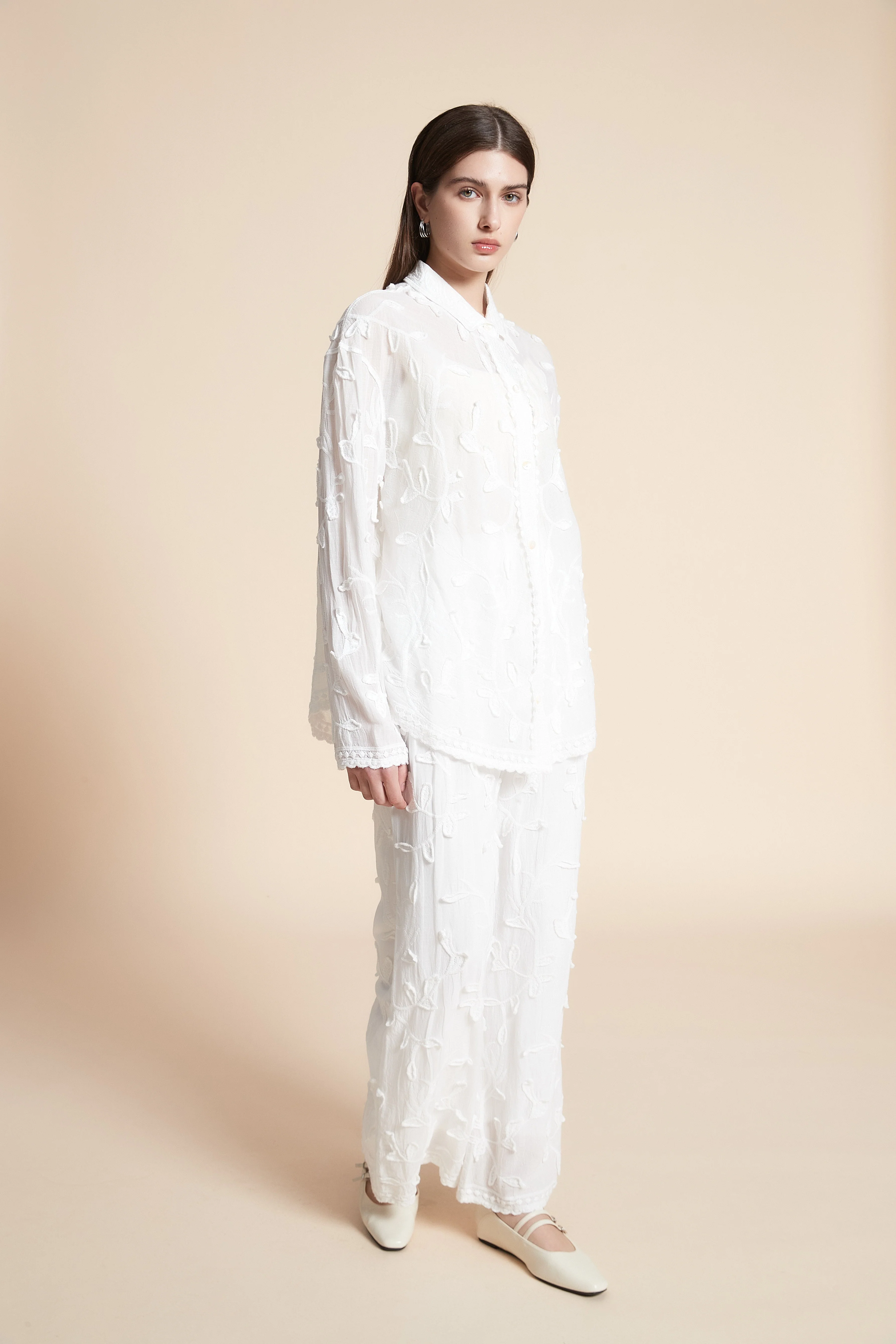 Embroidered Long Sleeve Blouse - Image 3