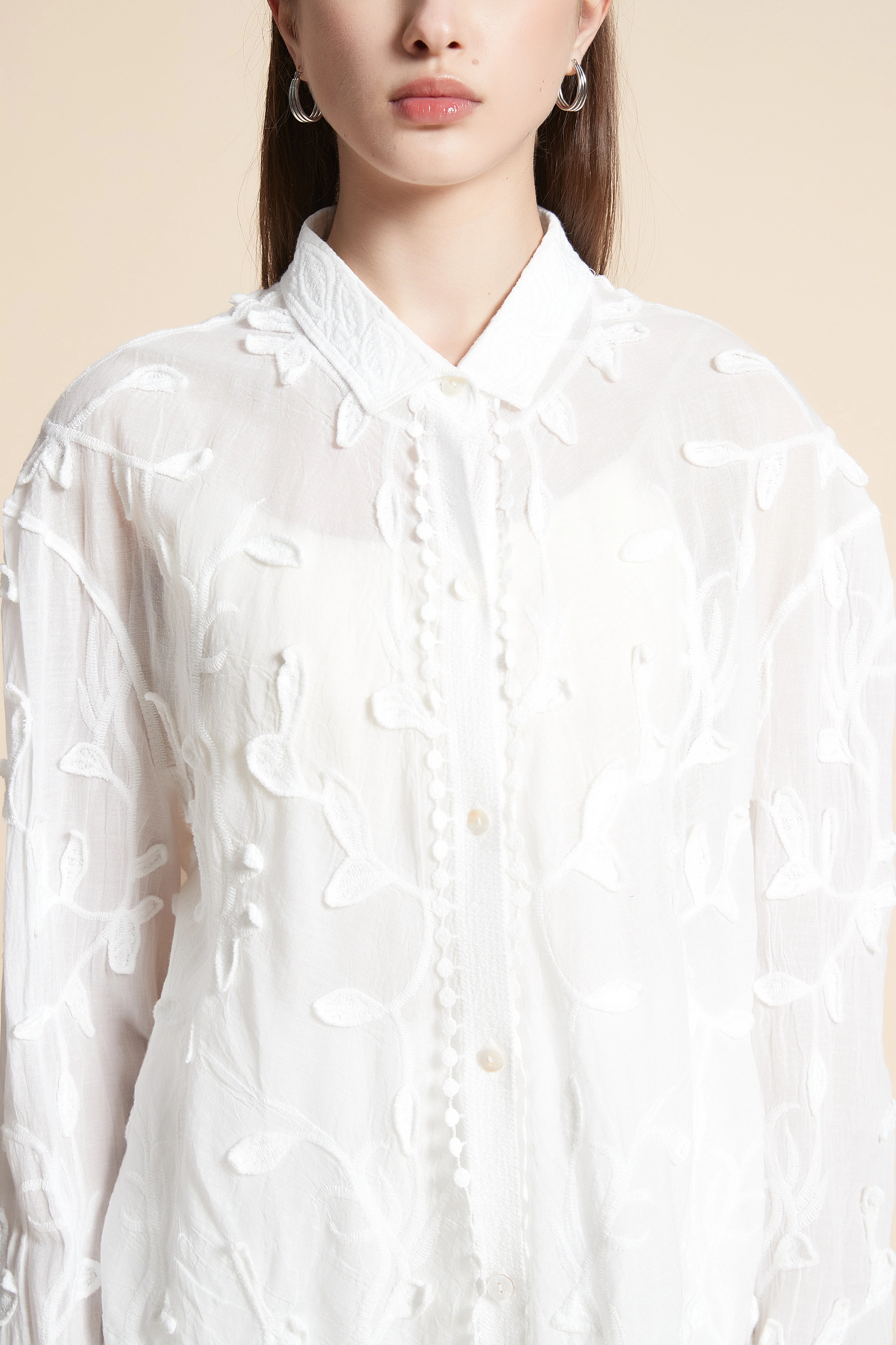 Embroidered Long Sleeve Blouse - Image 4