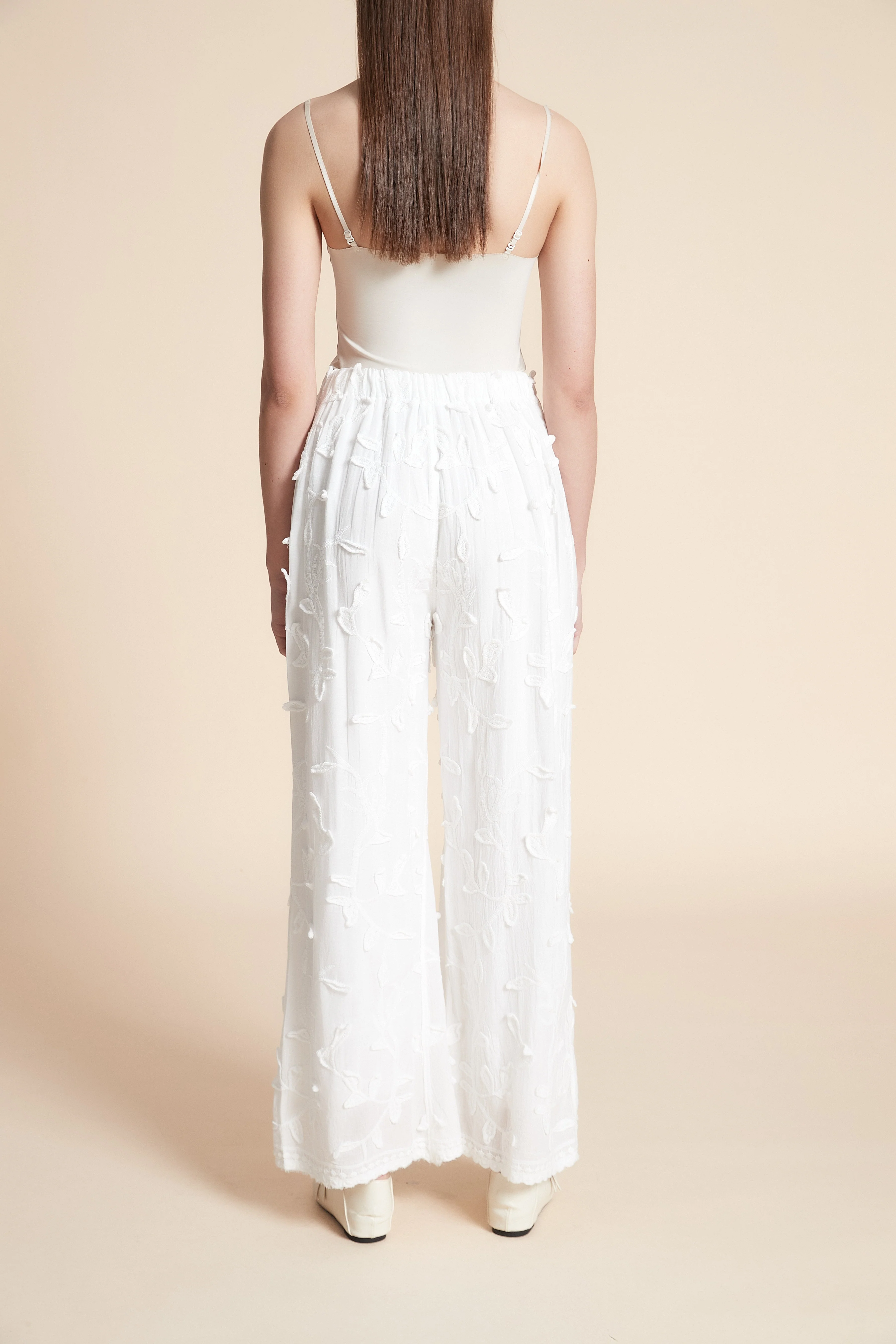 Embroidered Wide-Leg Trousers - Image 6