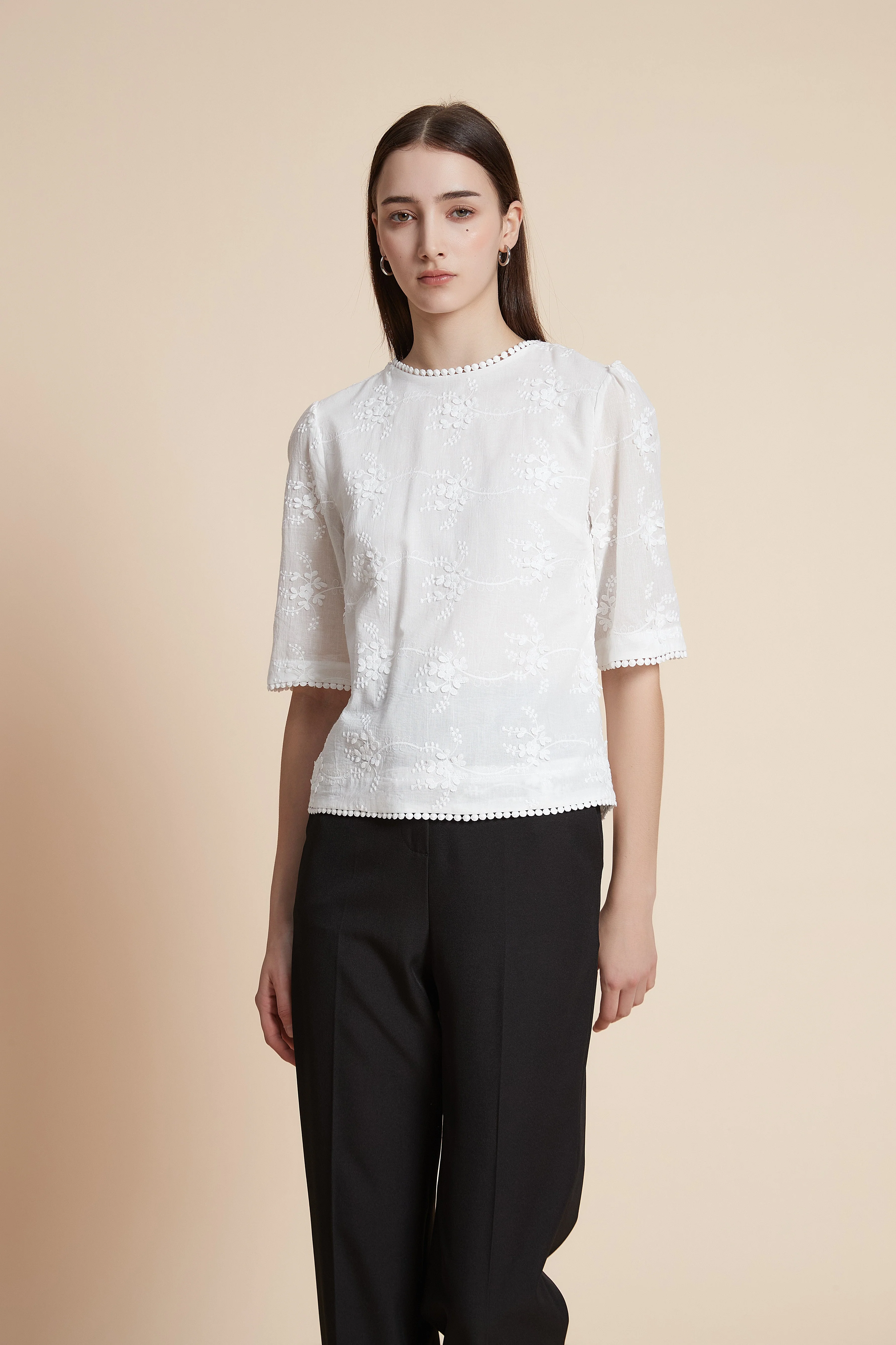 Short-sleeved Waist-length Top from Y-TOP - Image 3
