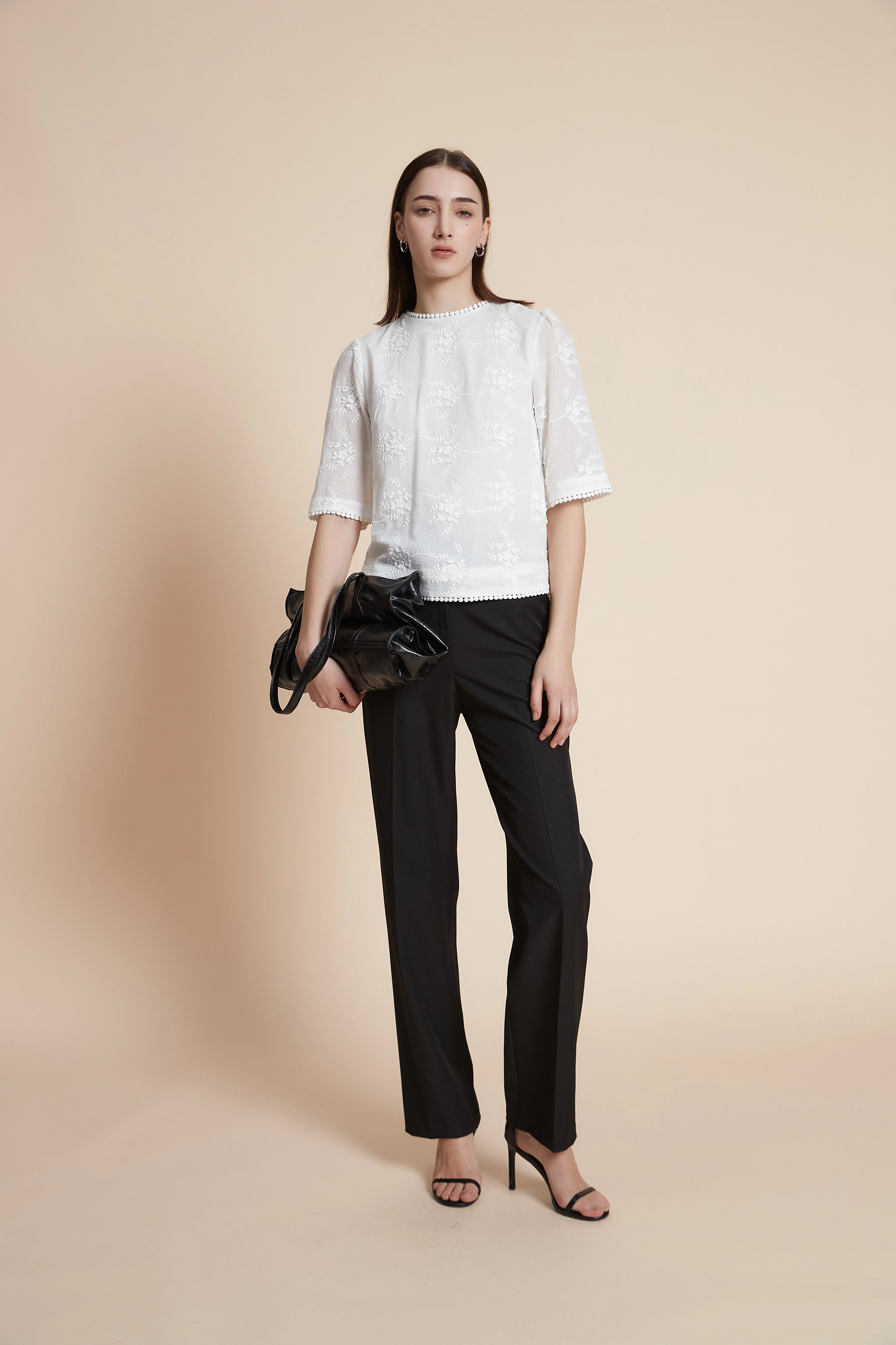 Short-sleeved Waist-length Top from Y-TOP - Image 5