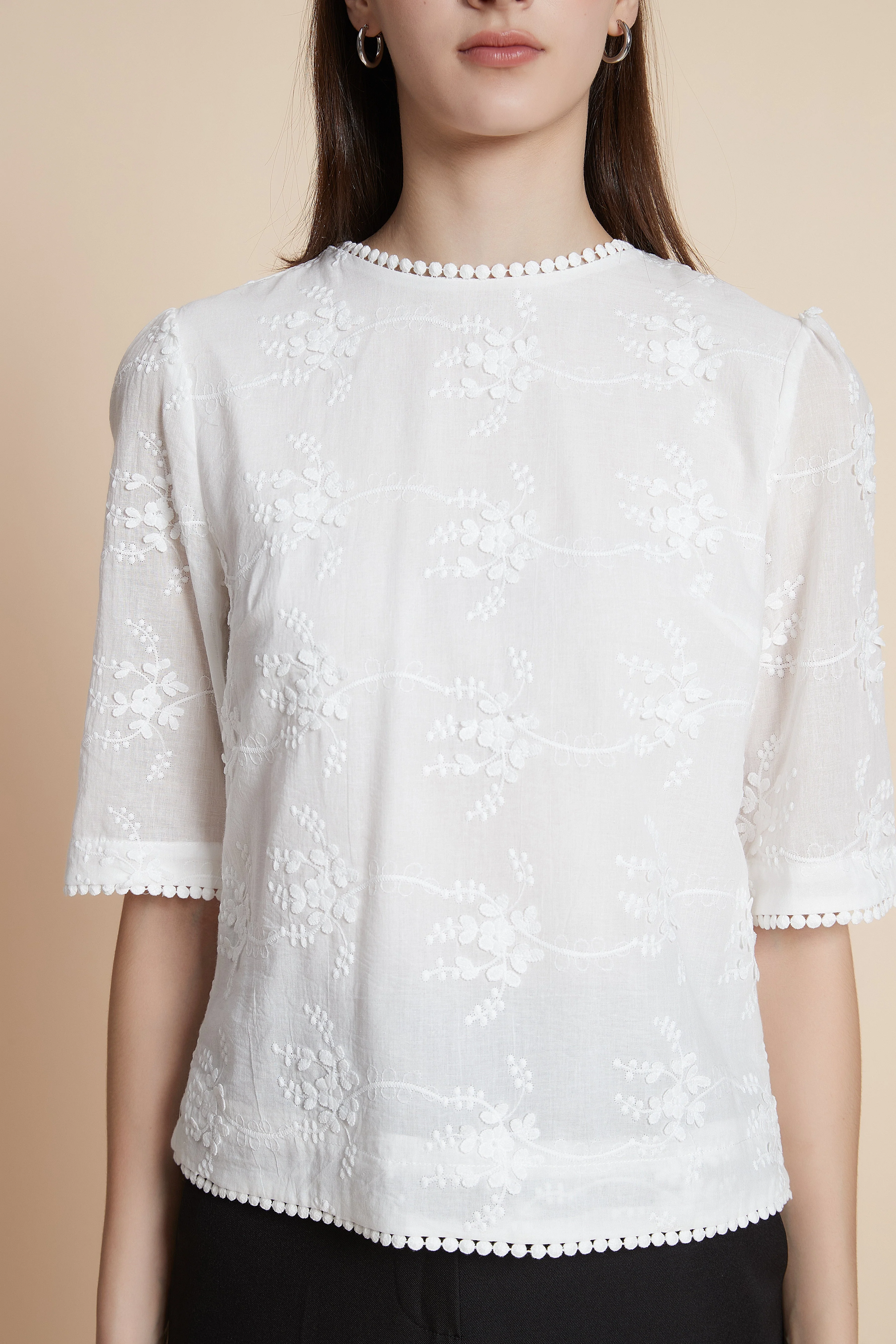 Short-sleeved Waist-length Top from Y-TOP - Image 7