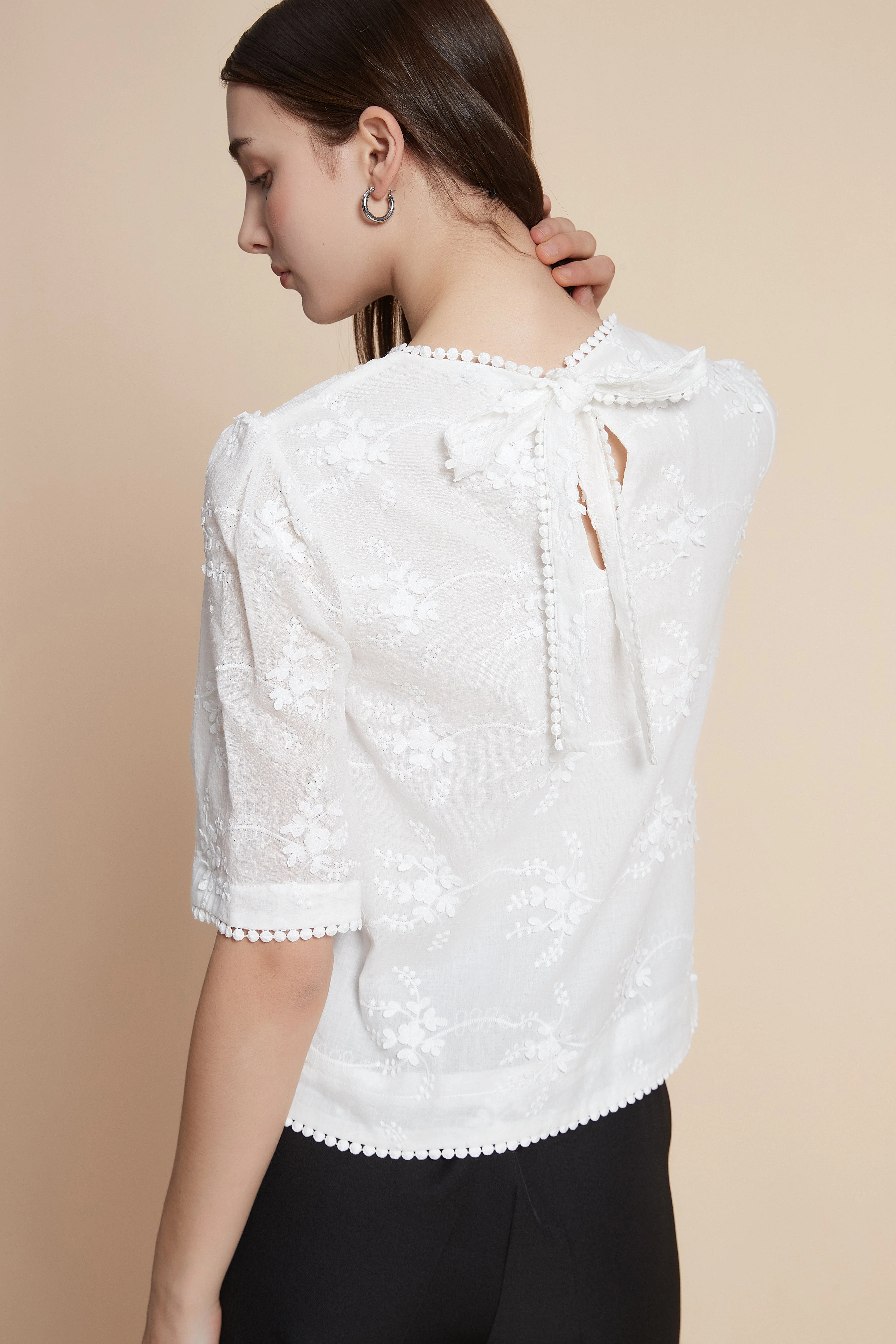 Short-sleeved Waist-length Top from Y-TOP - Image 8