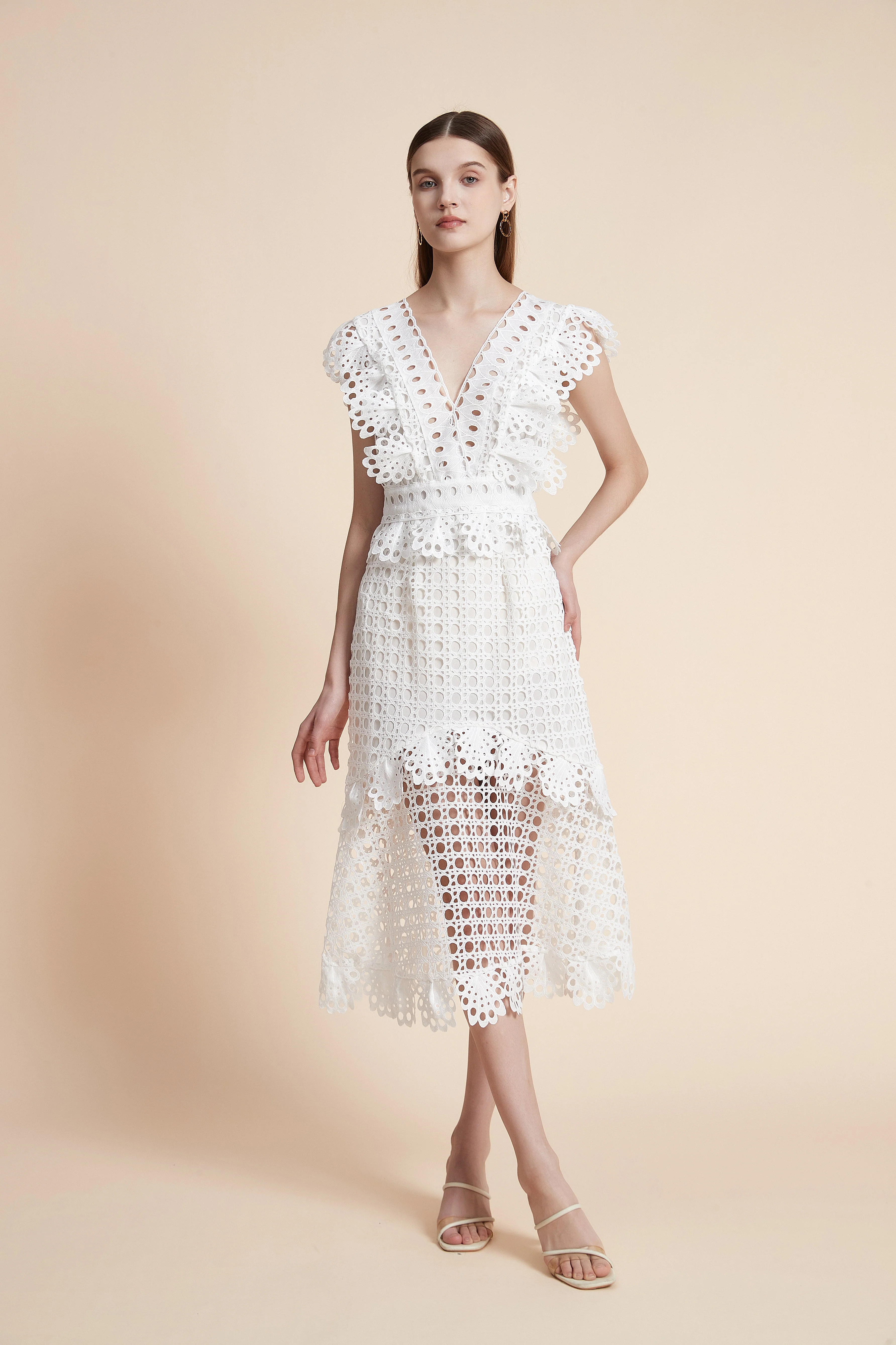 Short Sleeve Printed Midi Dress - Image 10
