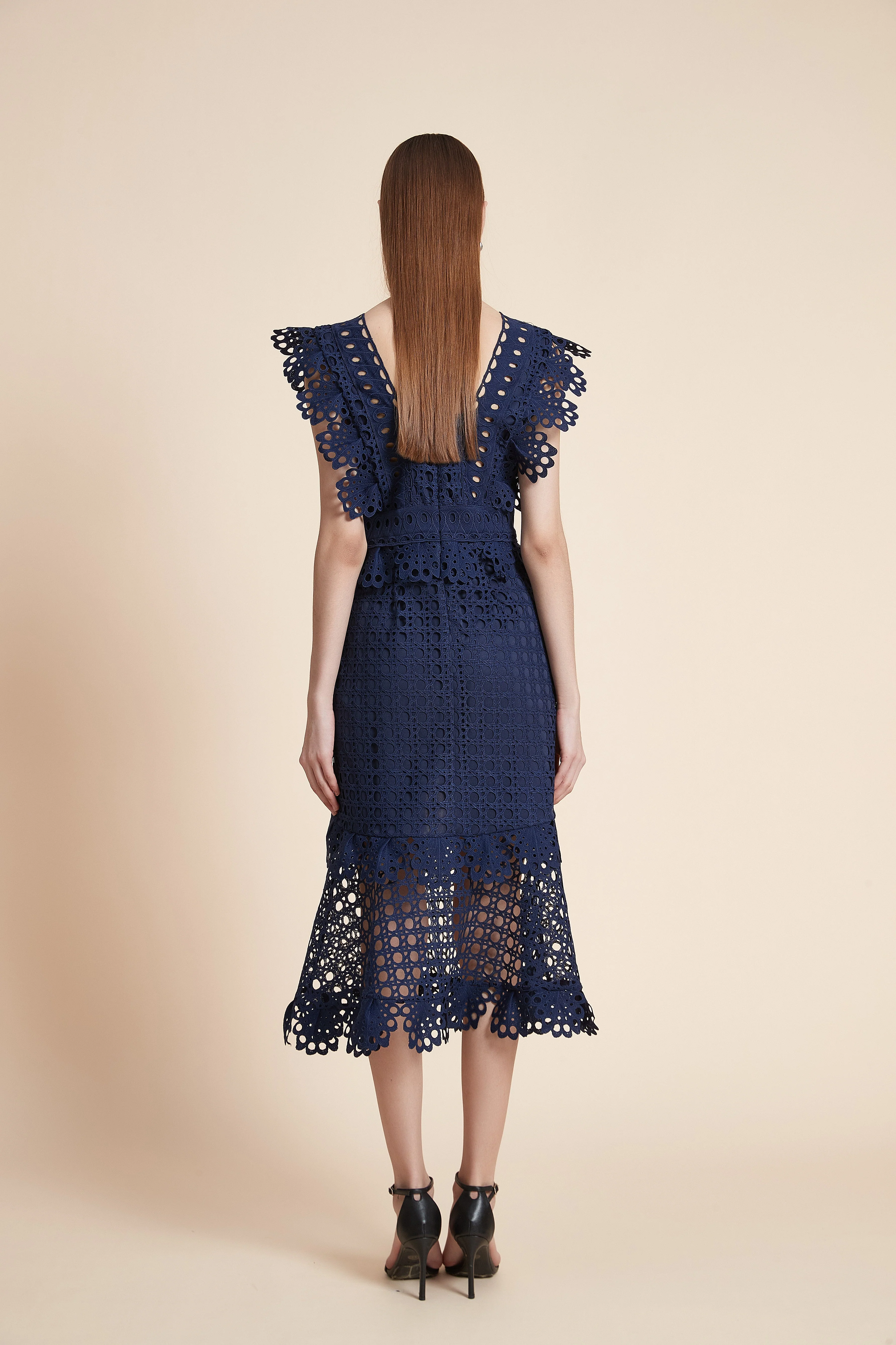 Short Sleeve Printed Midi Dress - Image 6