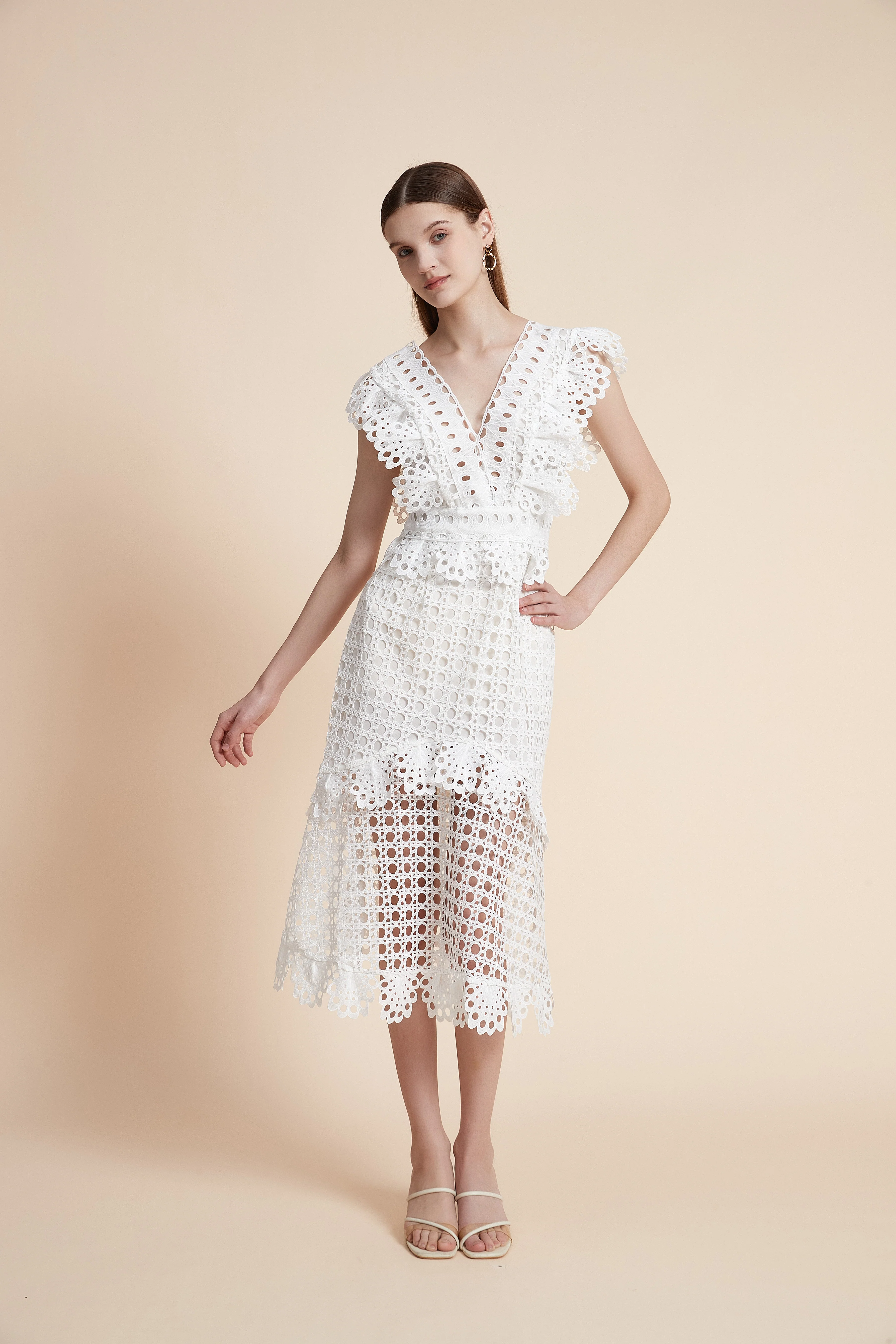 Short Sleeve Printed Midi Dress - Image 7