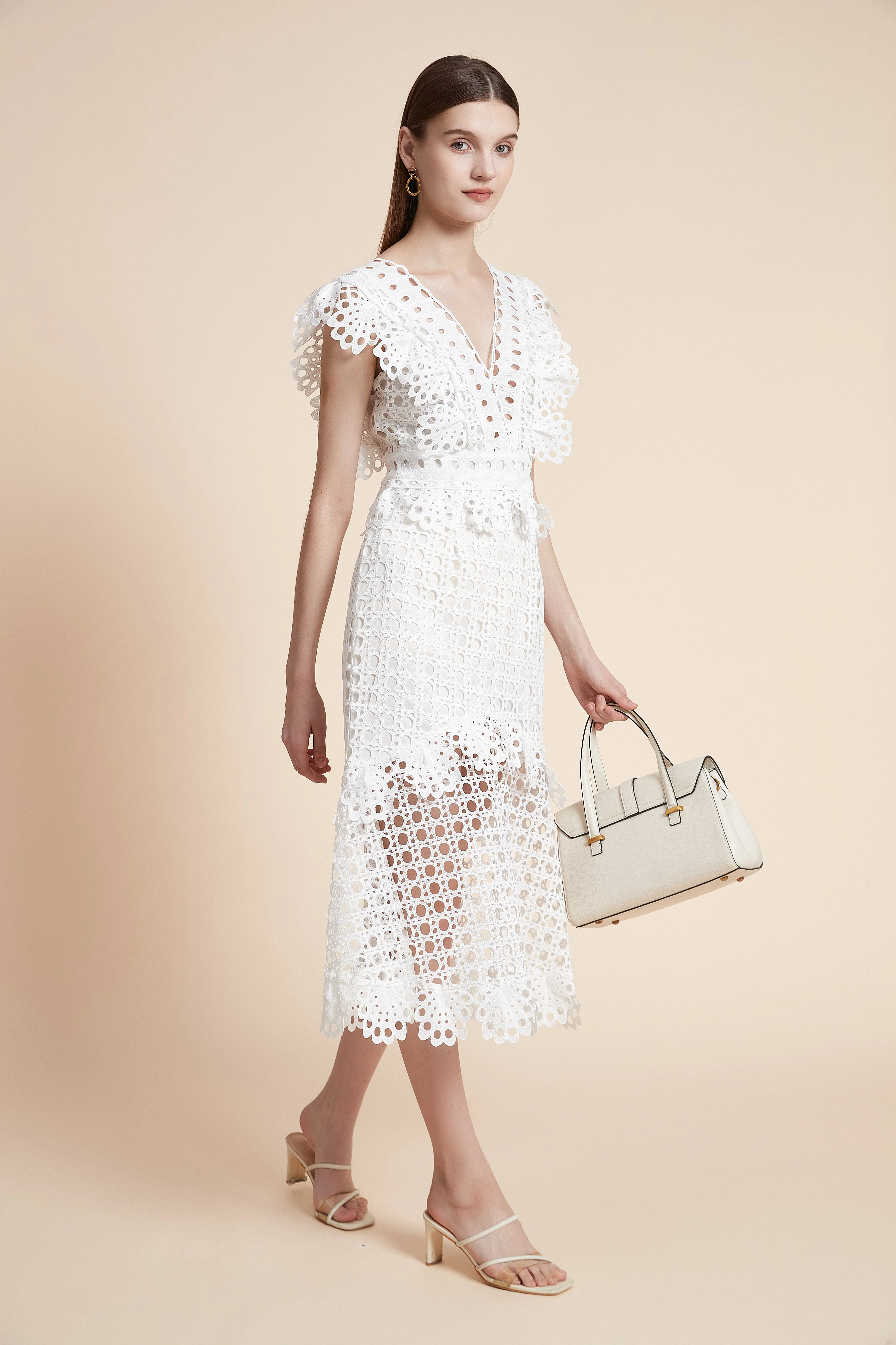 Short Sleeve Printed Midi Dress - Image 8
