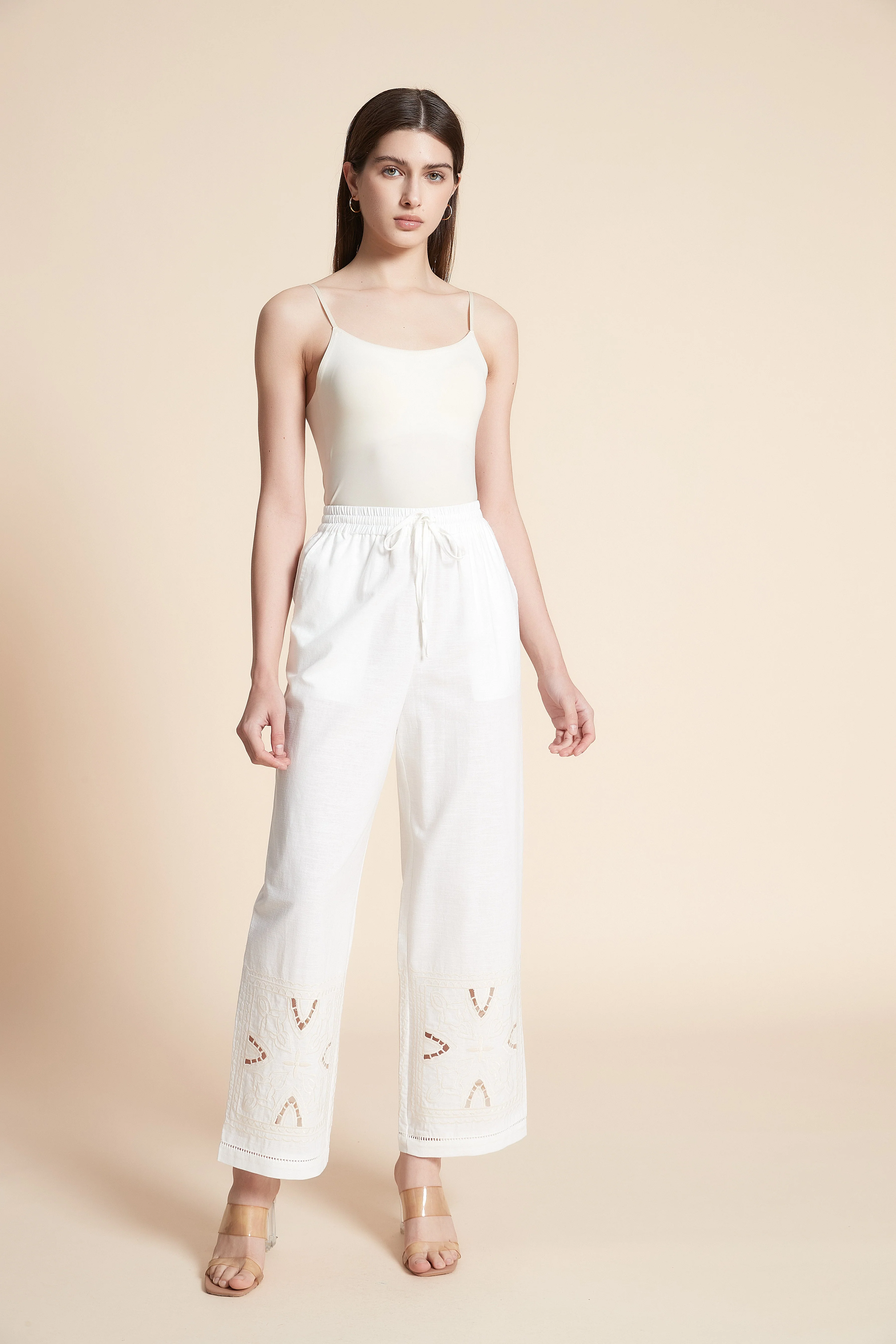 Wide Plain Long Pants - Image 3