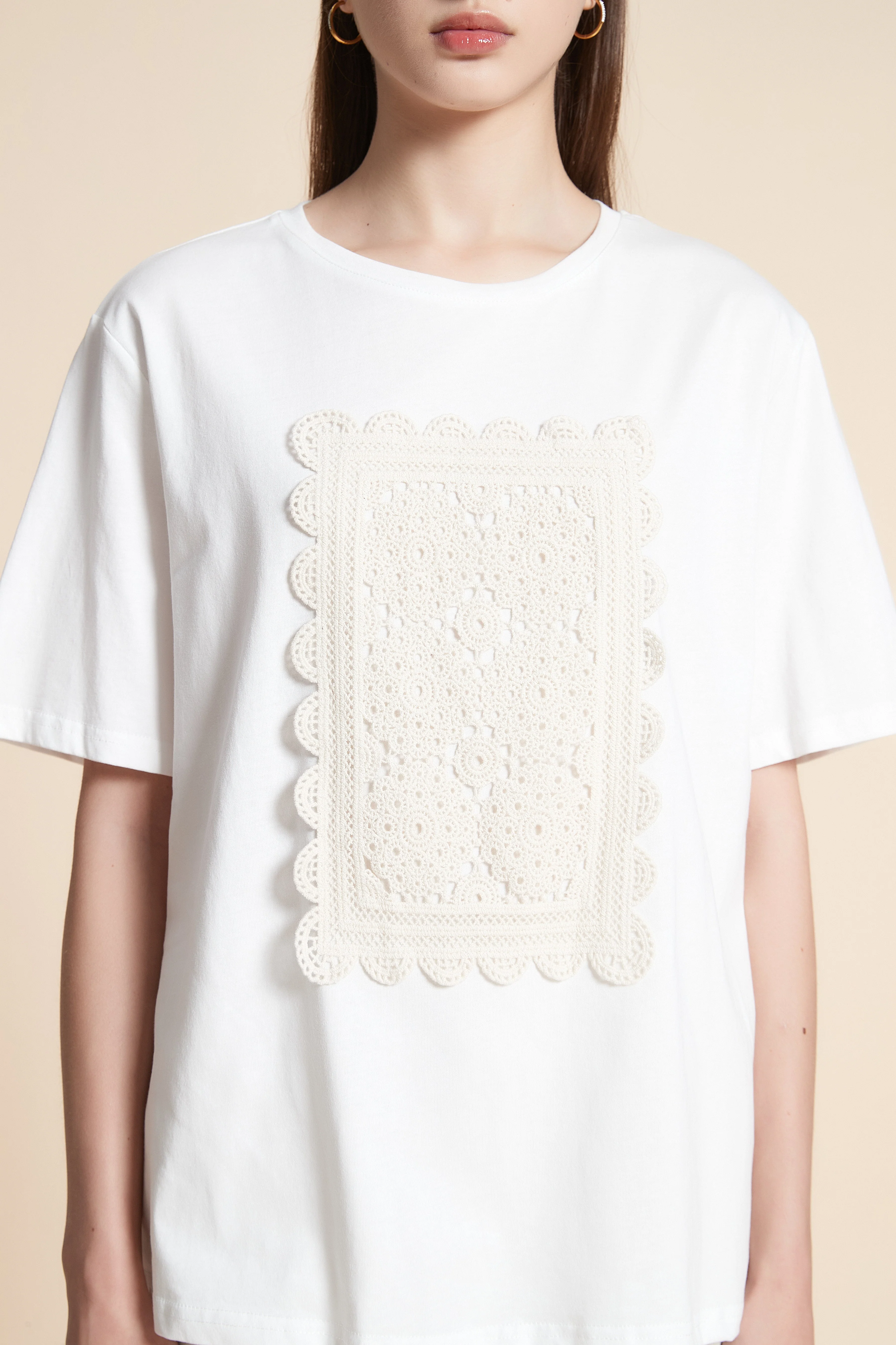 Plain Short Sleeves Waist-Length T-Shirt - Image 5