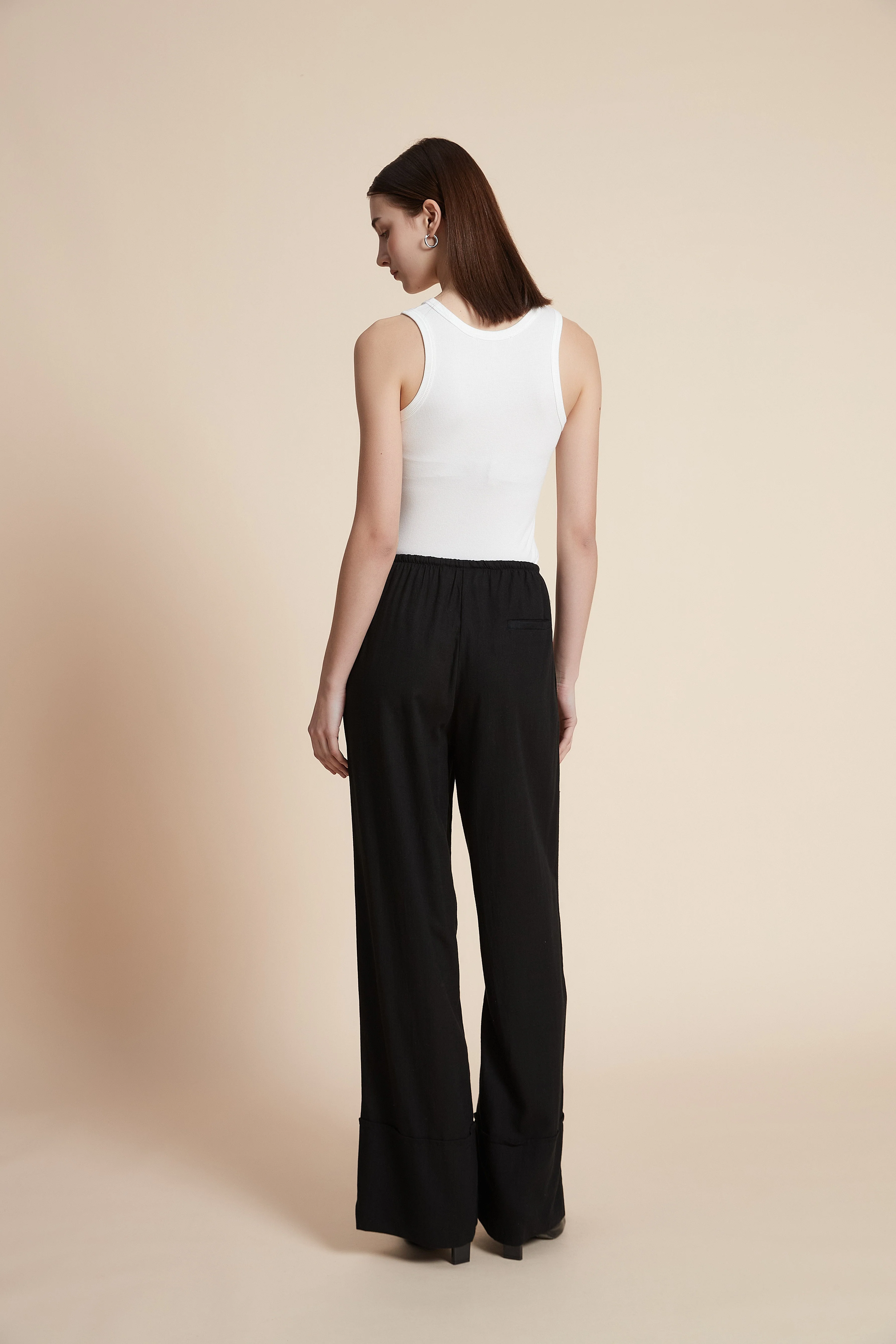 Plain Wide-Leg Trousers - Image 6