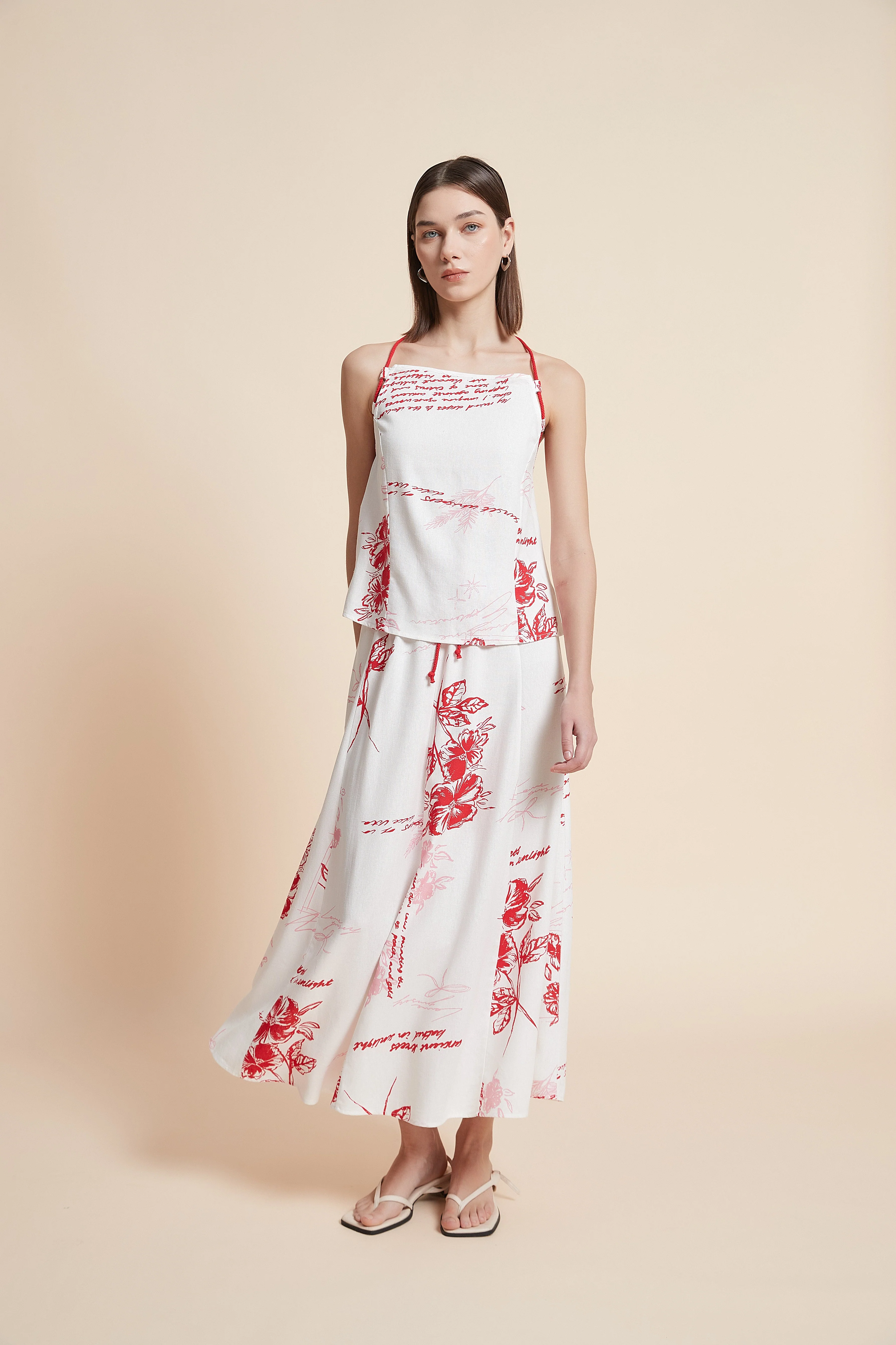 Floral Flared Midi Skirt - Image 4