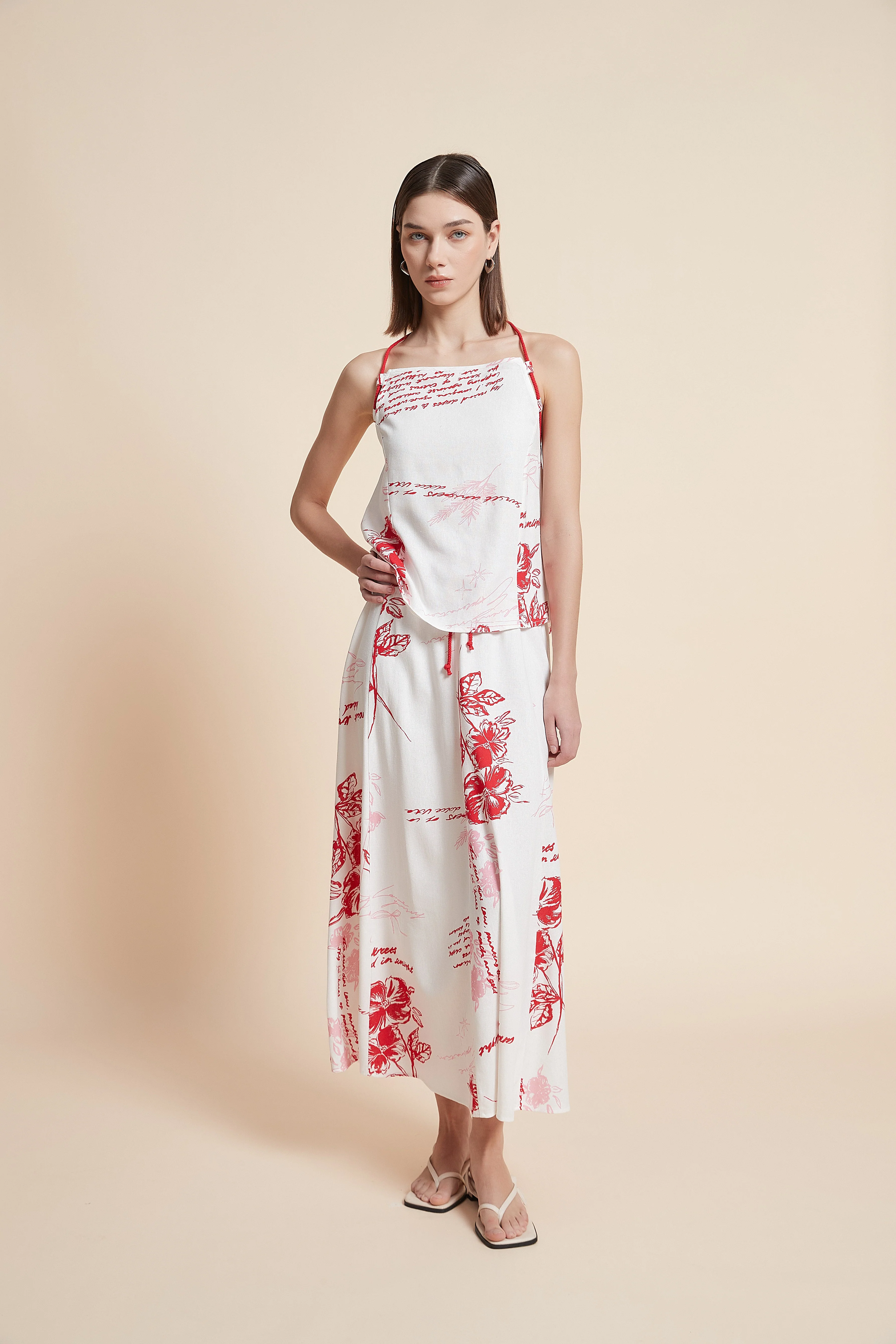 Floral Flared Midi Skirt - Image 5