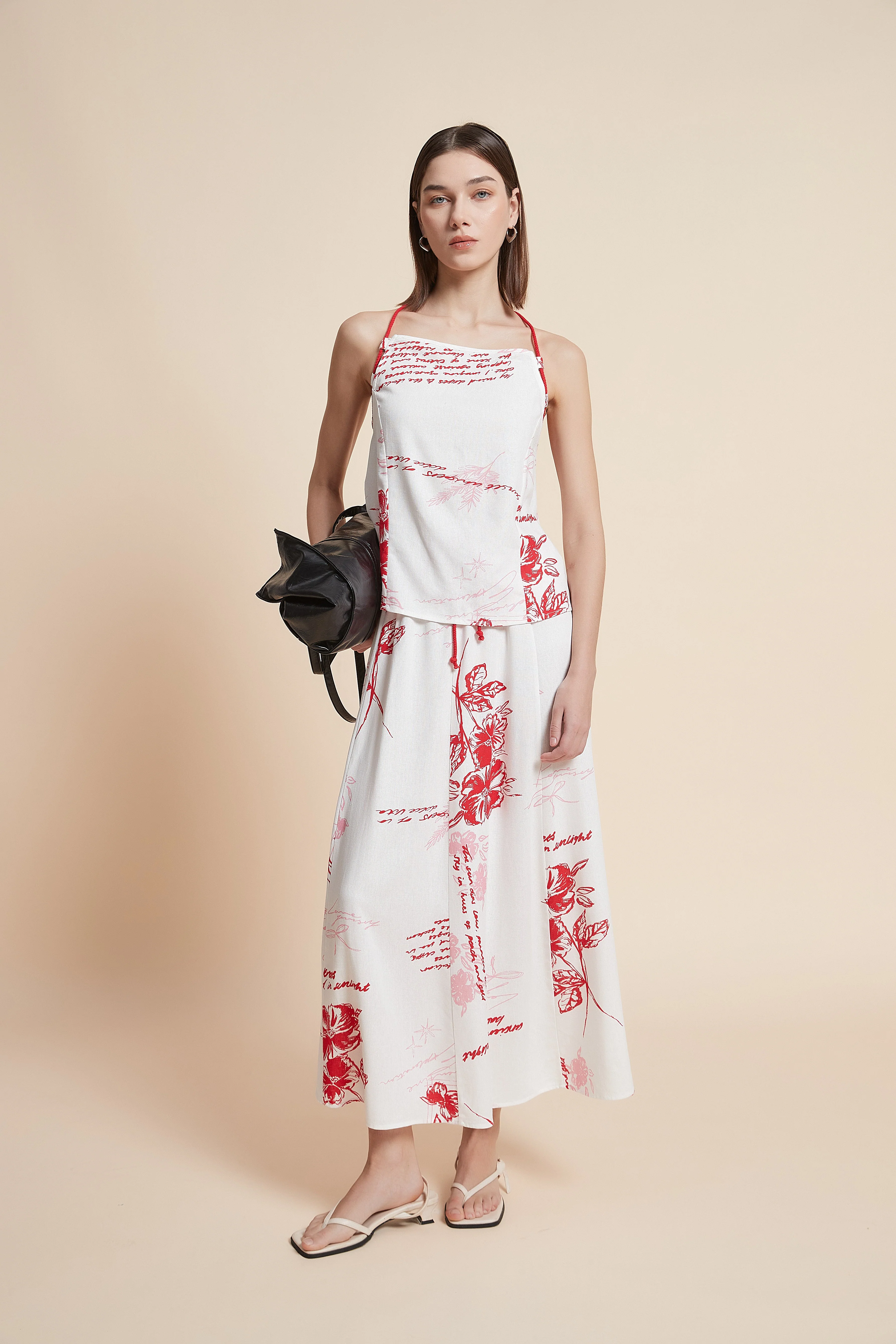 Floral Flared Midi Skirt - Image 6
