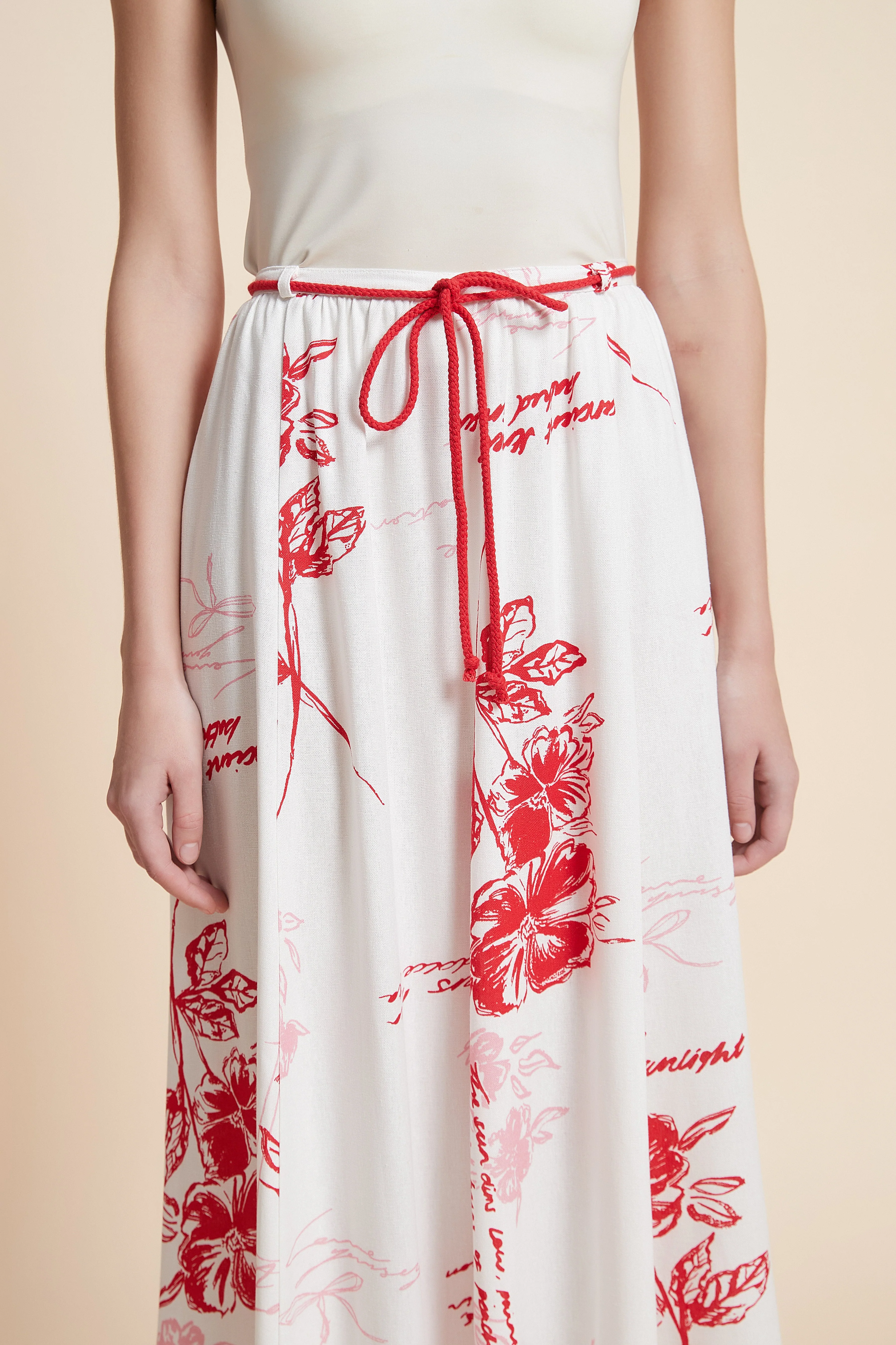 Floral Flared Midi Skirt - Image 7