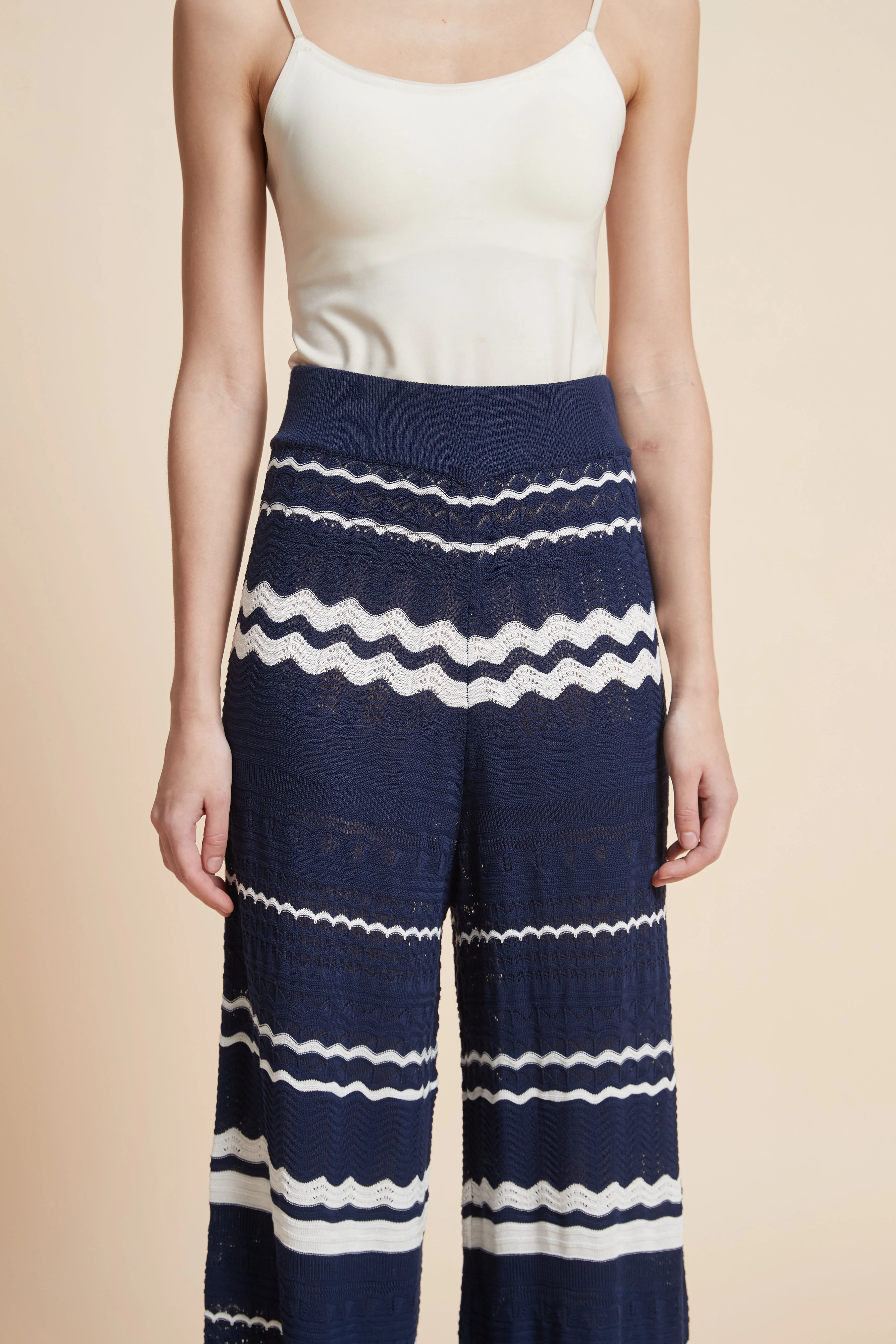 Striped Wide-Leg Trousers - Image 7