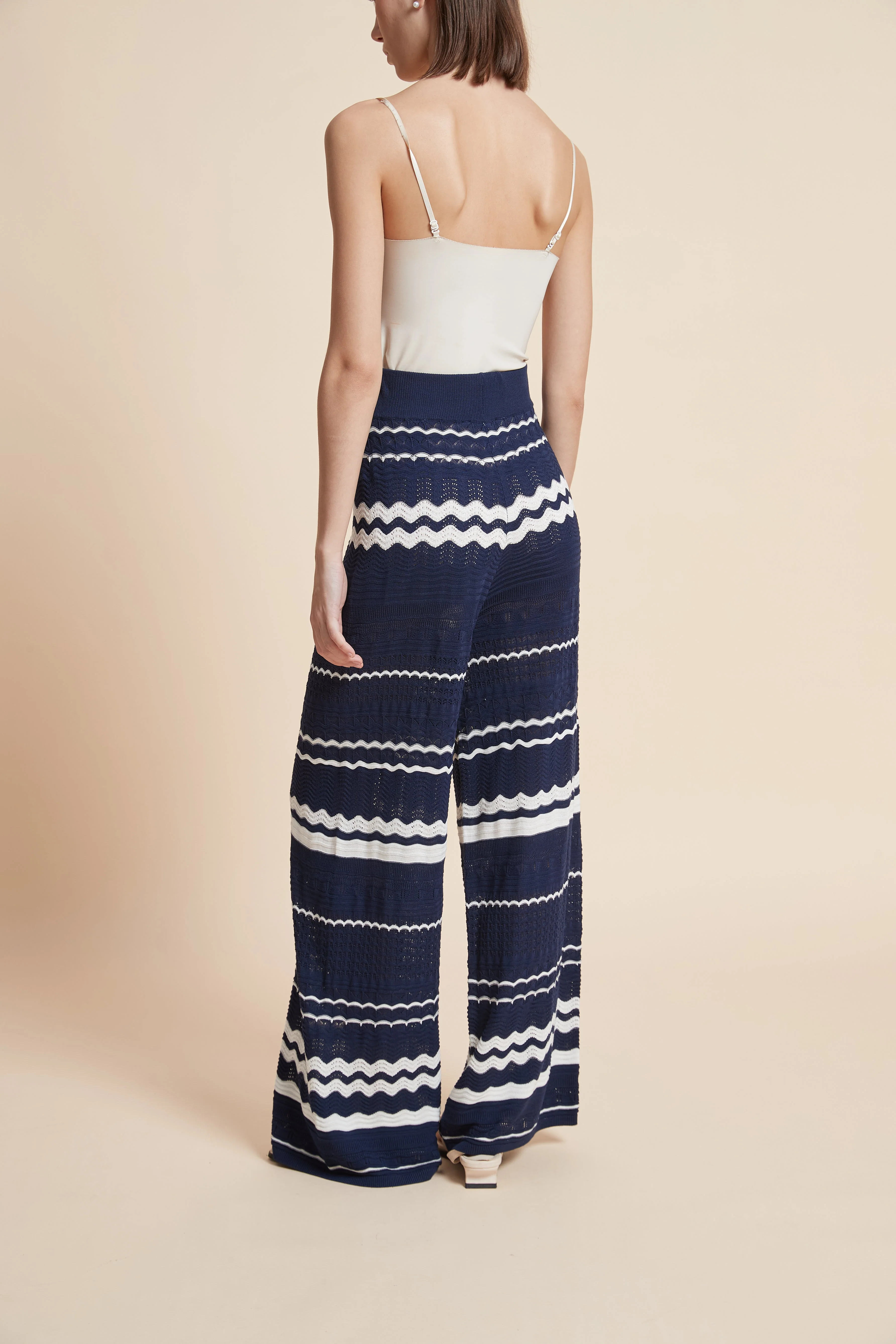 Striped Wide-Leg Trousers - Image 9