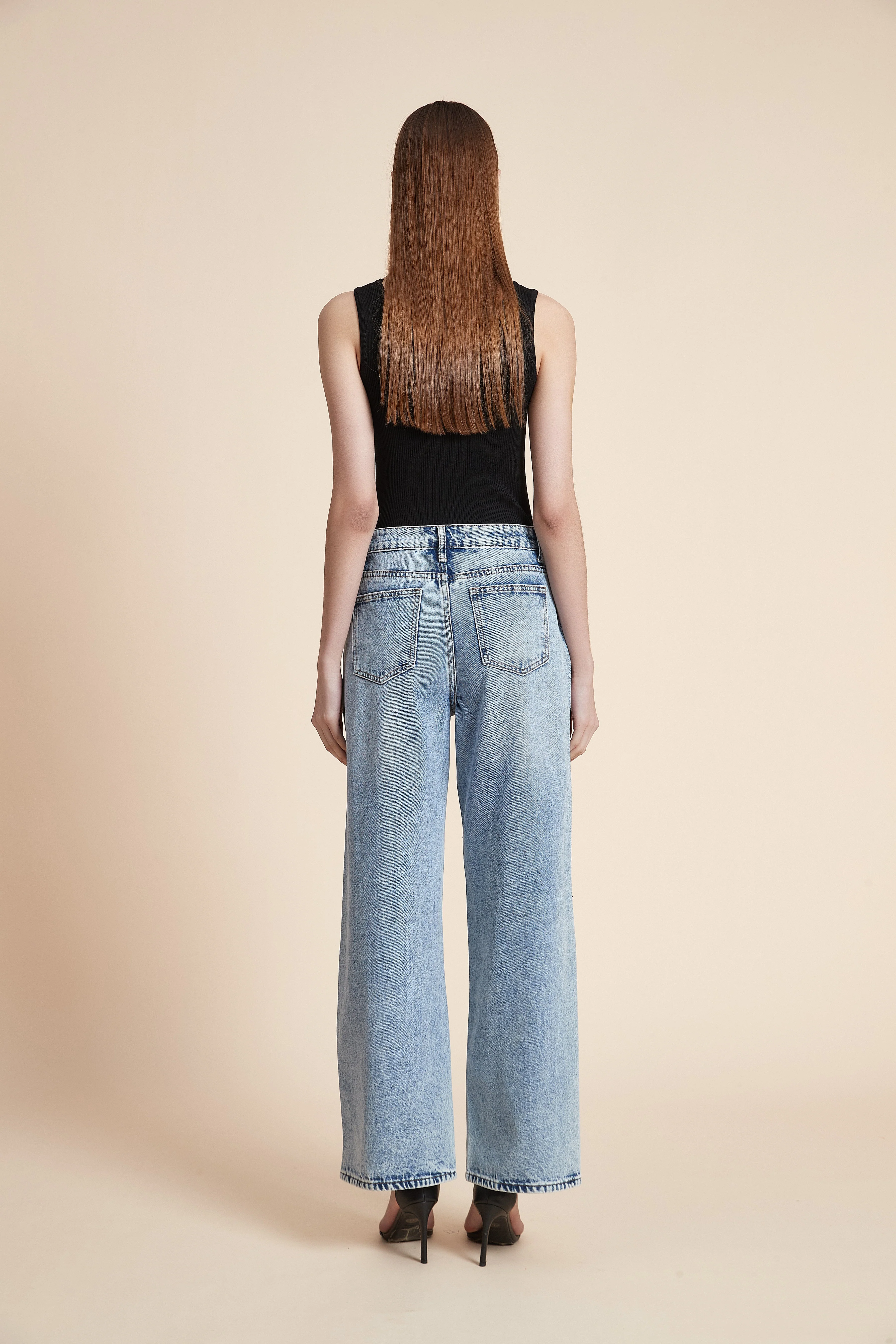 Embellished Long Denim Pants - Image 6