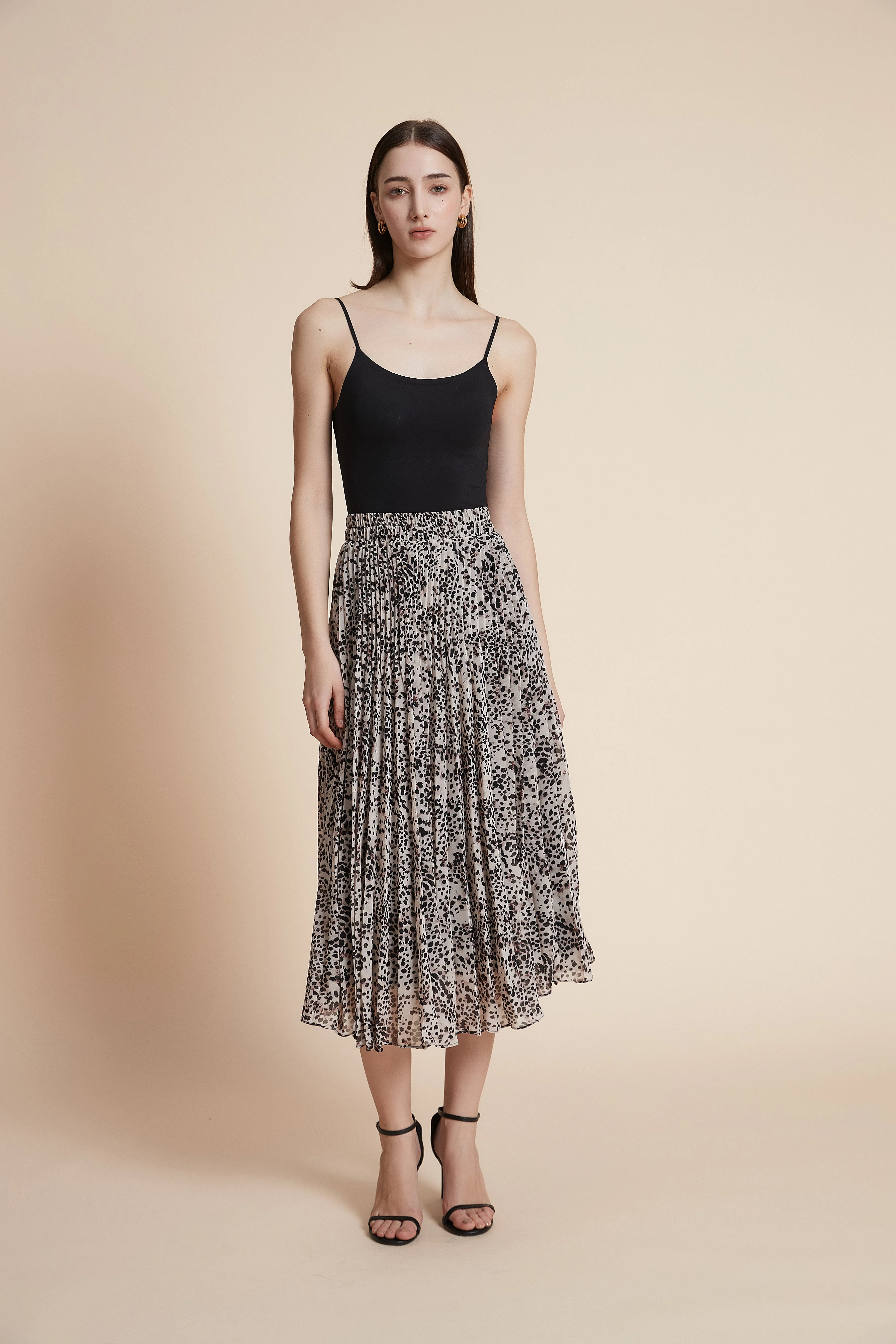 Pleated midi skirt - Image 2