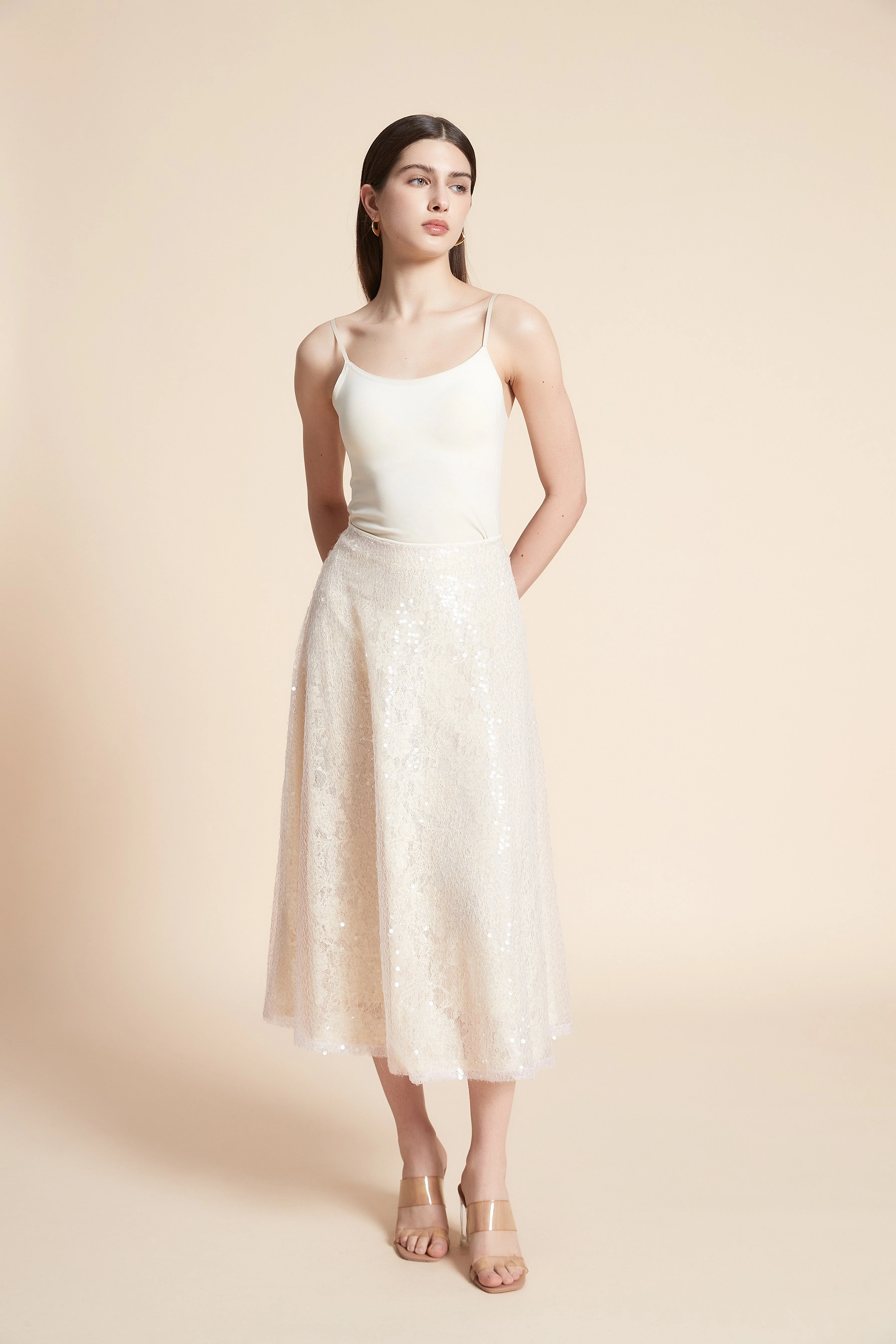 Shiny Midi Skirt - Image 2