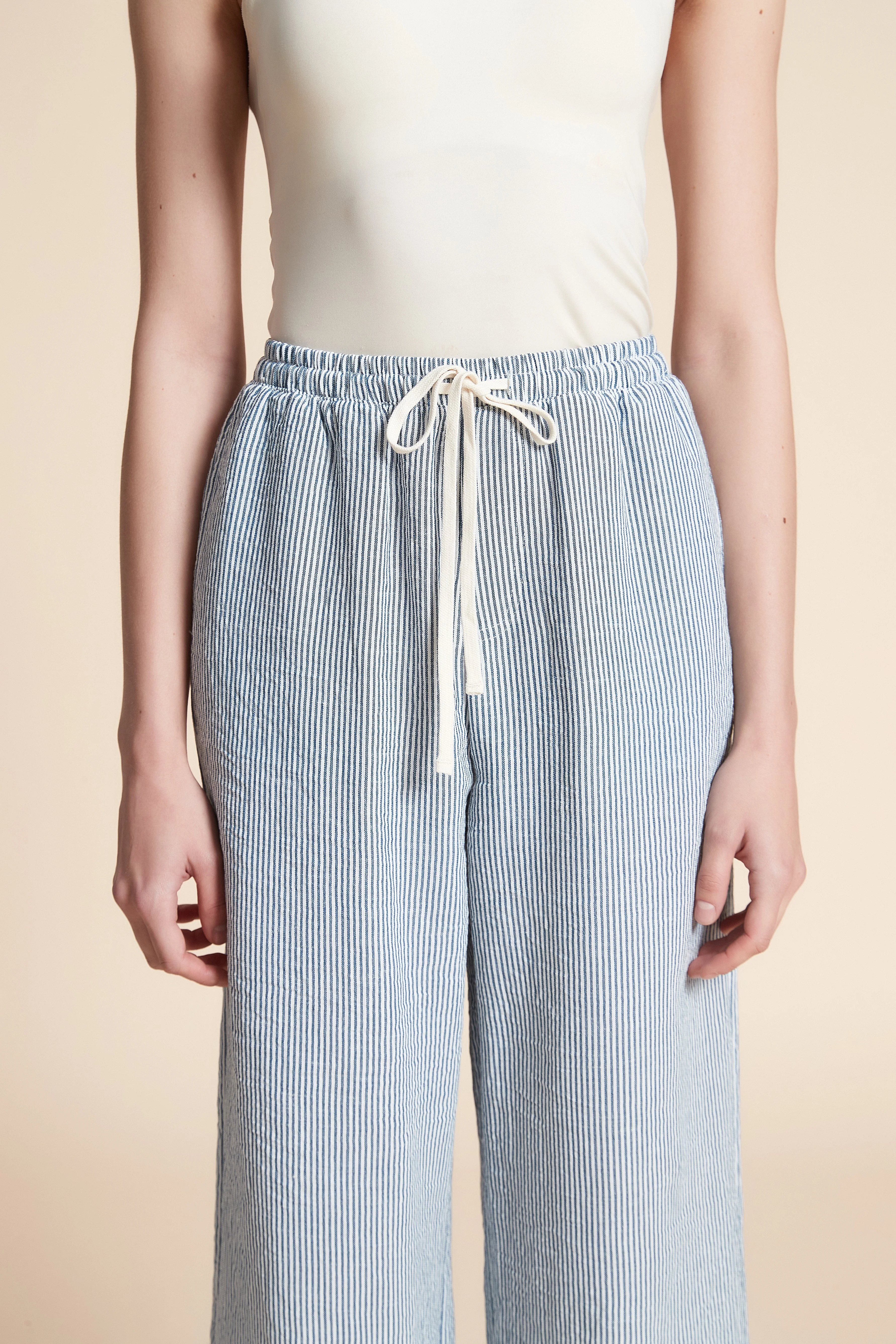 Wide Striped Long Trousers - Image 5