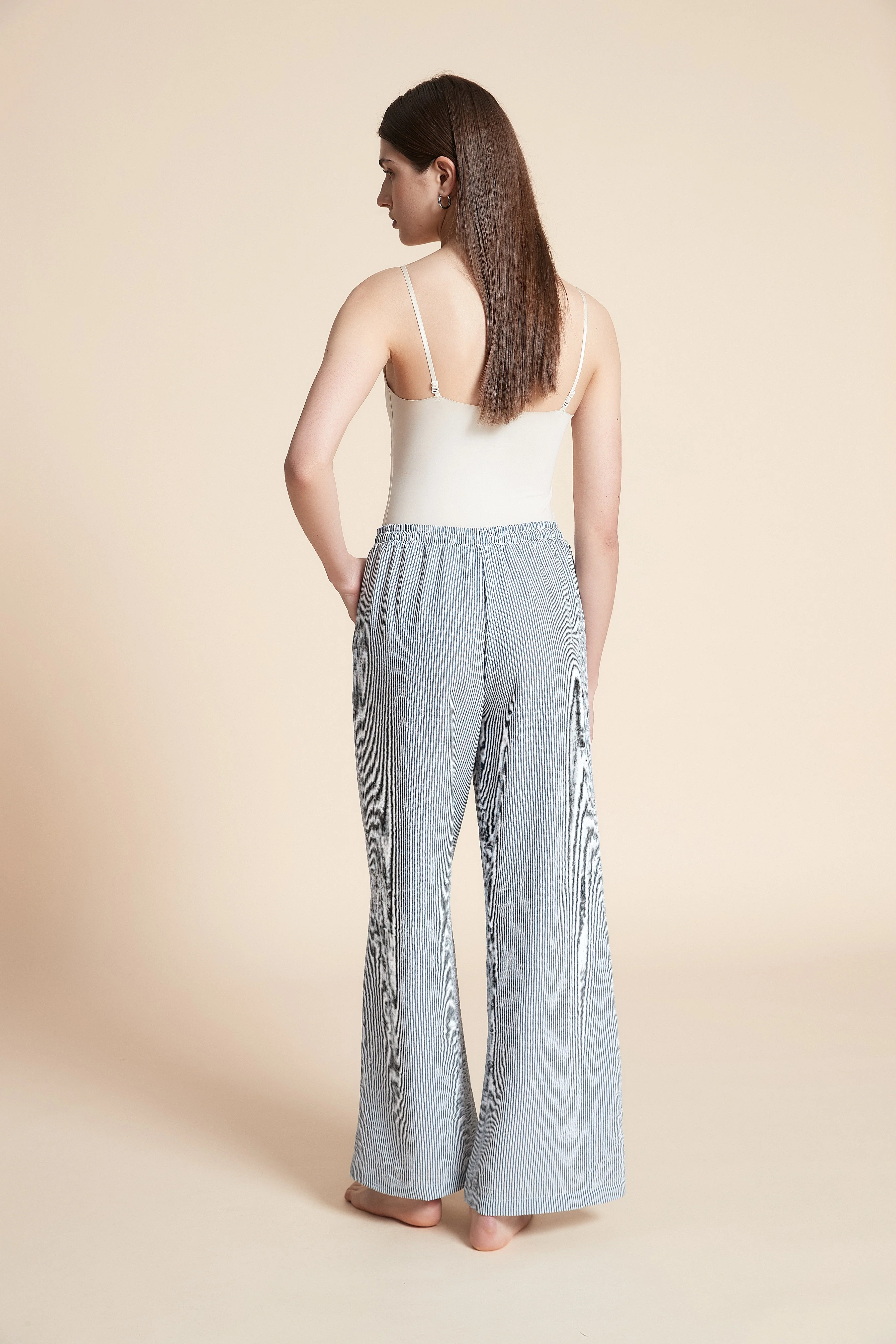 Wide Striped Long Trousers - Image 7